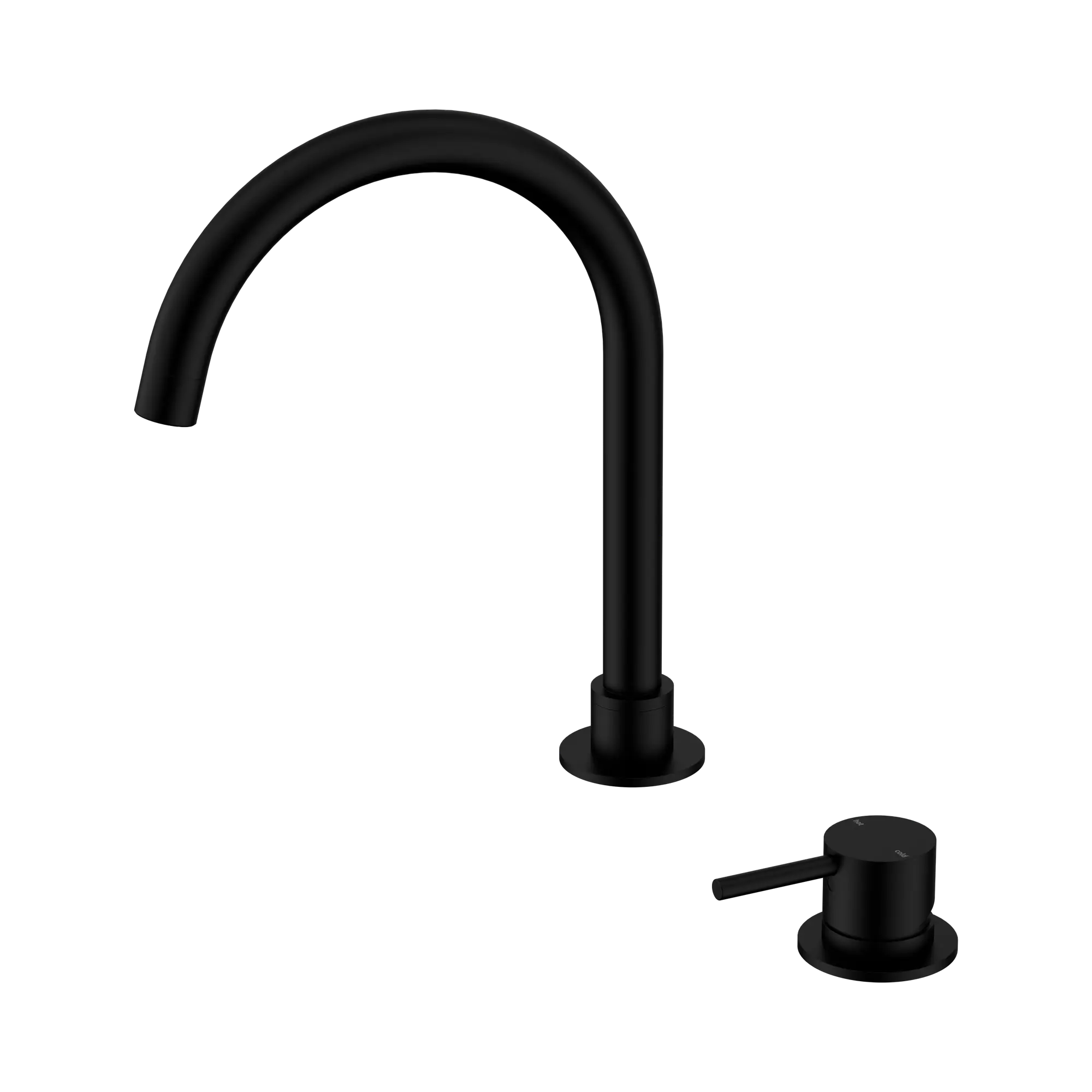 Mecca Hob Basin Mixer Round Swivel Spout