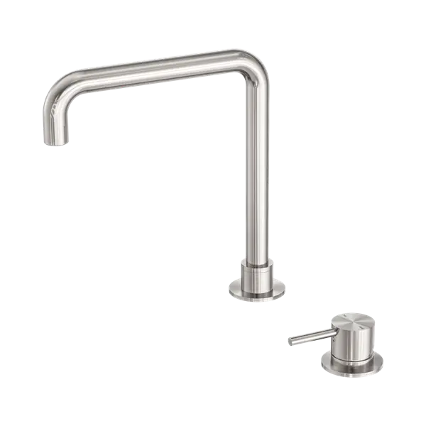 Mecca Hob Basin Mixer Square Swivel Spout