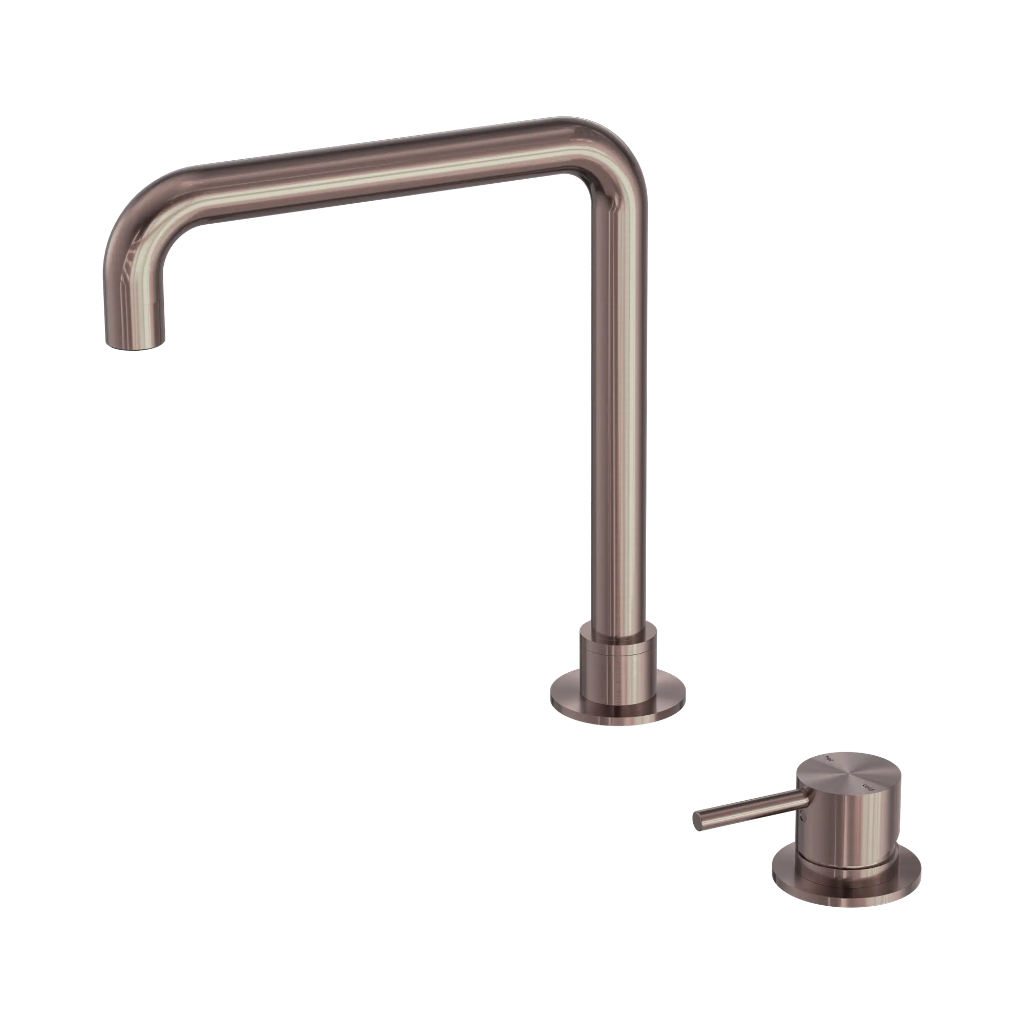 Mecca Hob Basin Mixer Square Swivel Spout