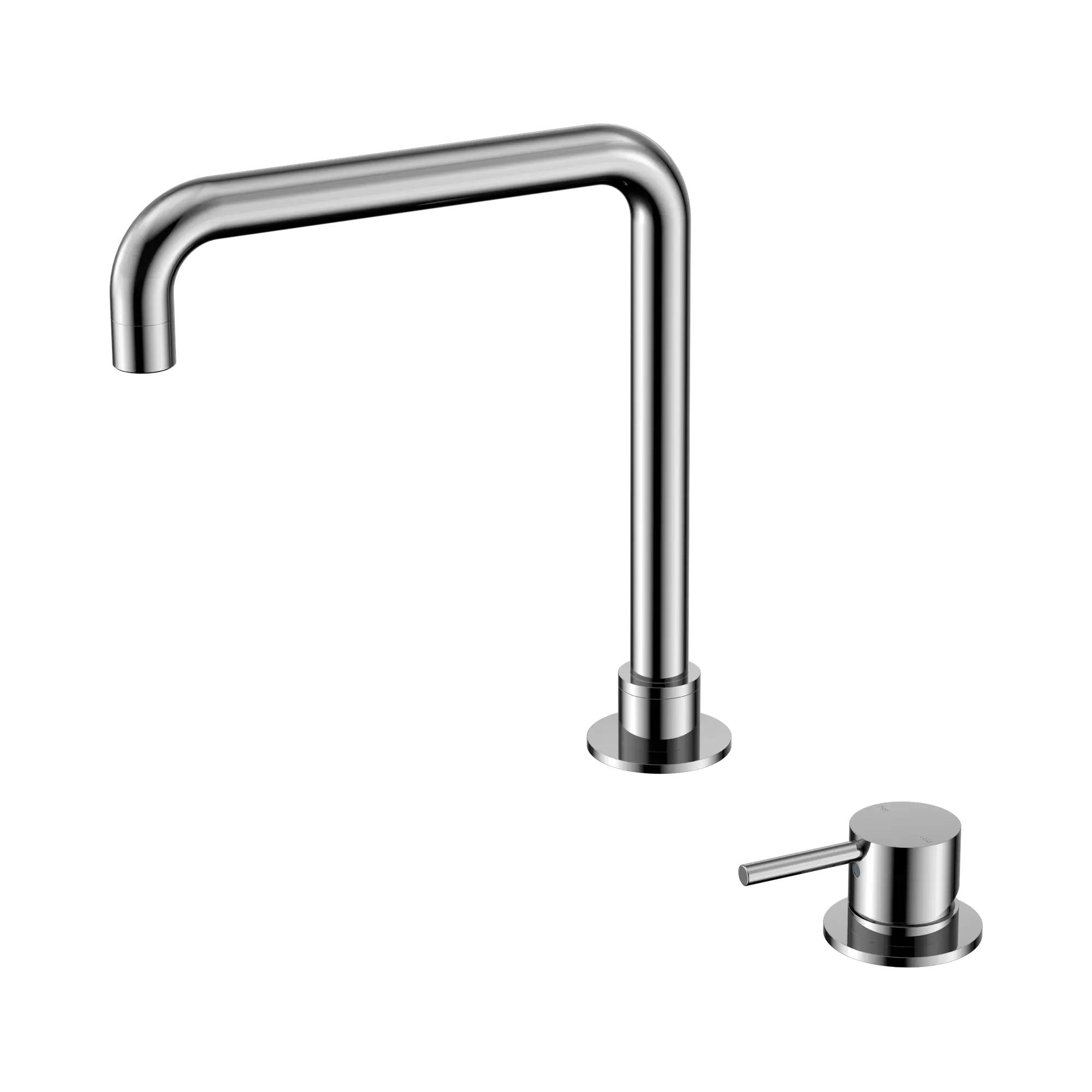 Mecca Hob Basin Mixer Square Swivel Spout