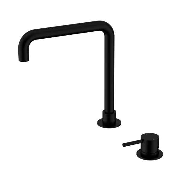 Mecca Hob Basin Mixer Square Swivel Spout