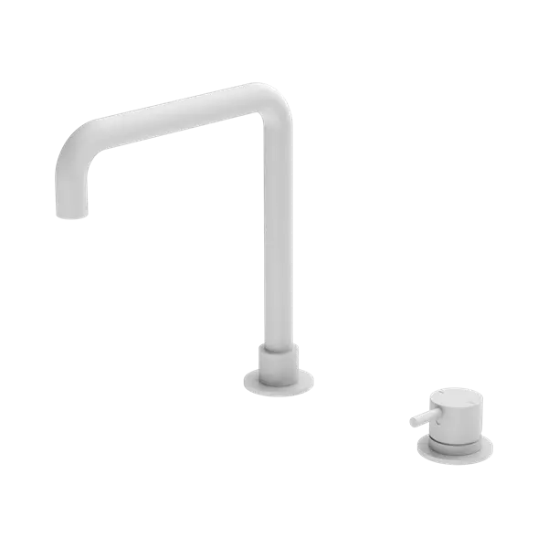 Mecca Hob Basin Mixer Square Swivel Spout