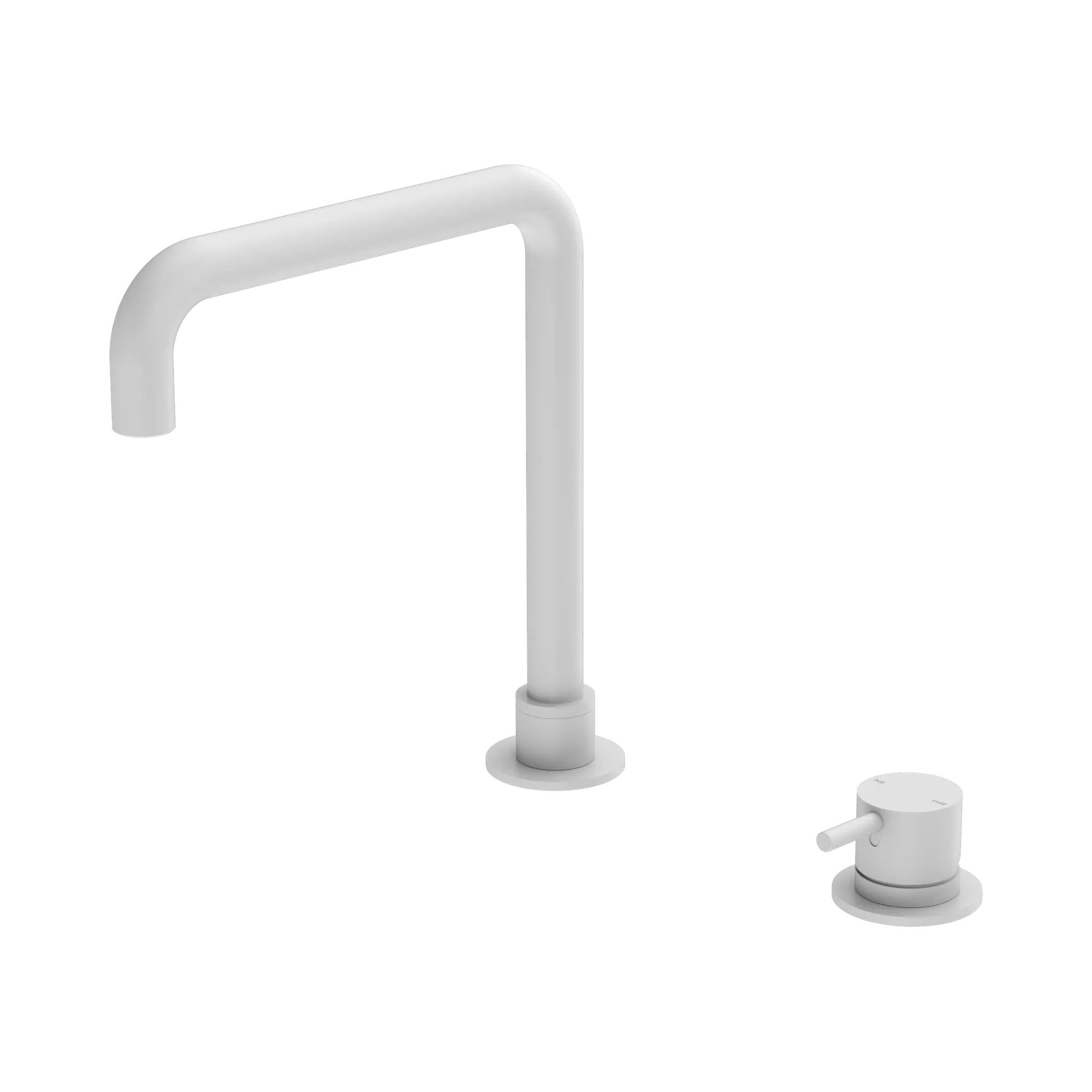 Mecca Hob Basin Mixer Square Swivel Spout