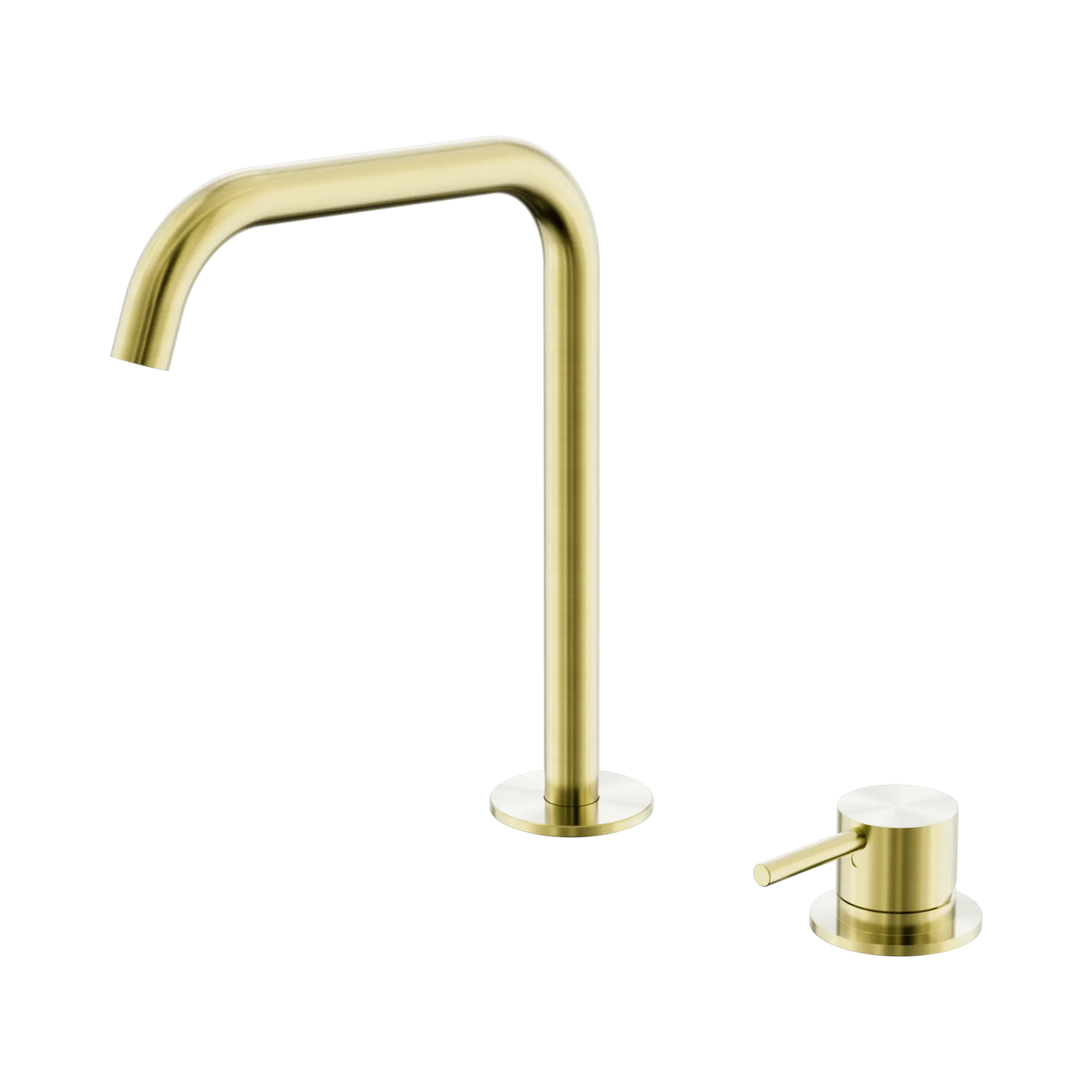 Mecca Hob Bath/Kitchen Mixer Set Edge Spout