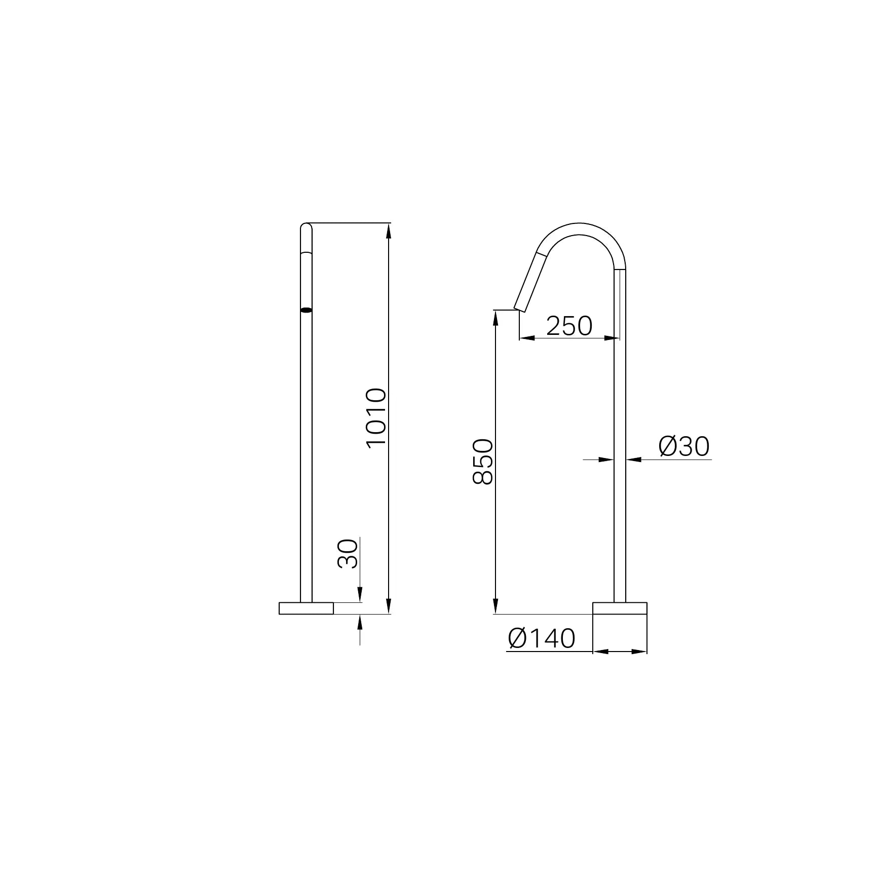 Mecca Freestanding Bath Spout Only