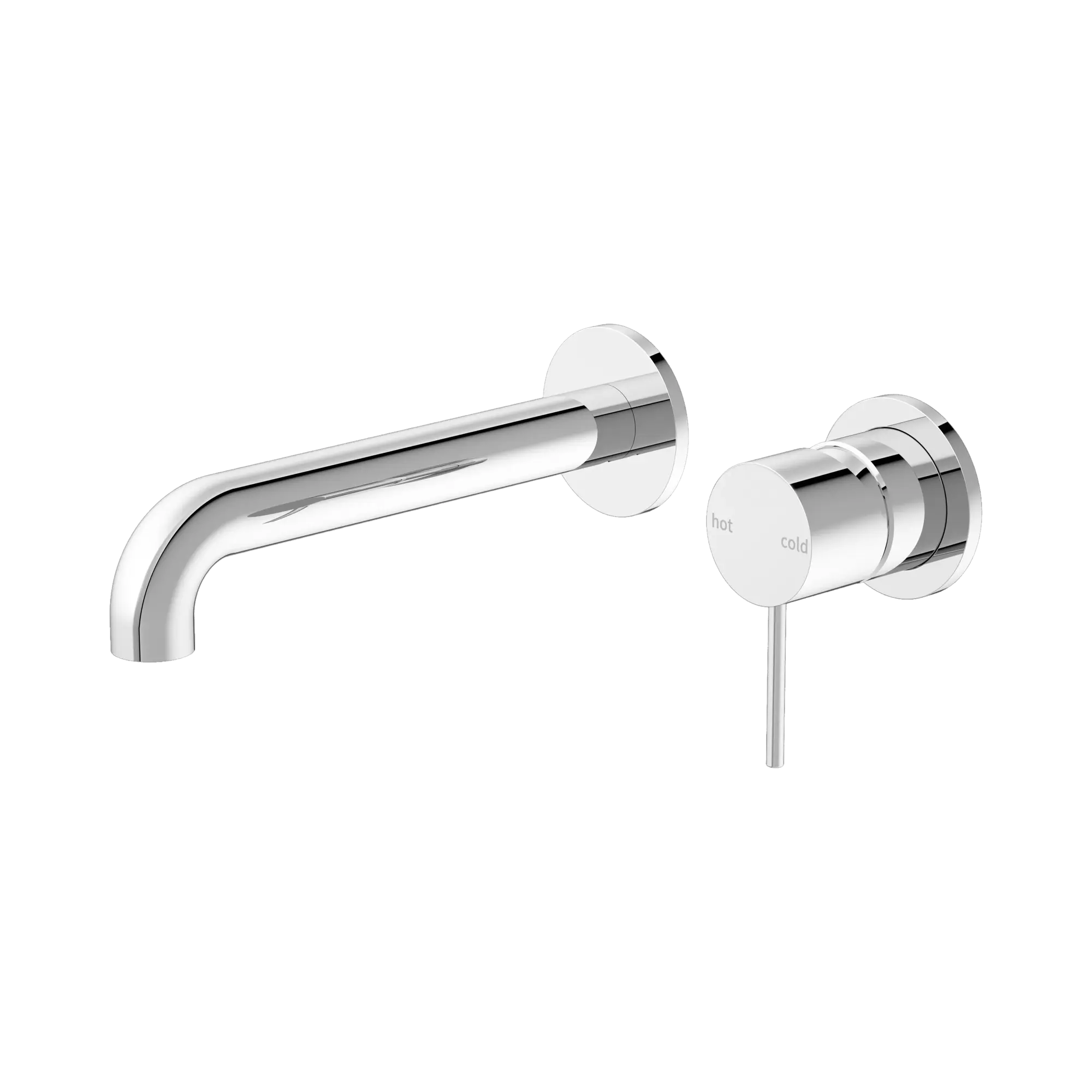 Mecca Wall Basin Mixer Separate Back Plate 185mm Spout