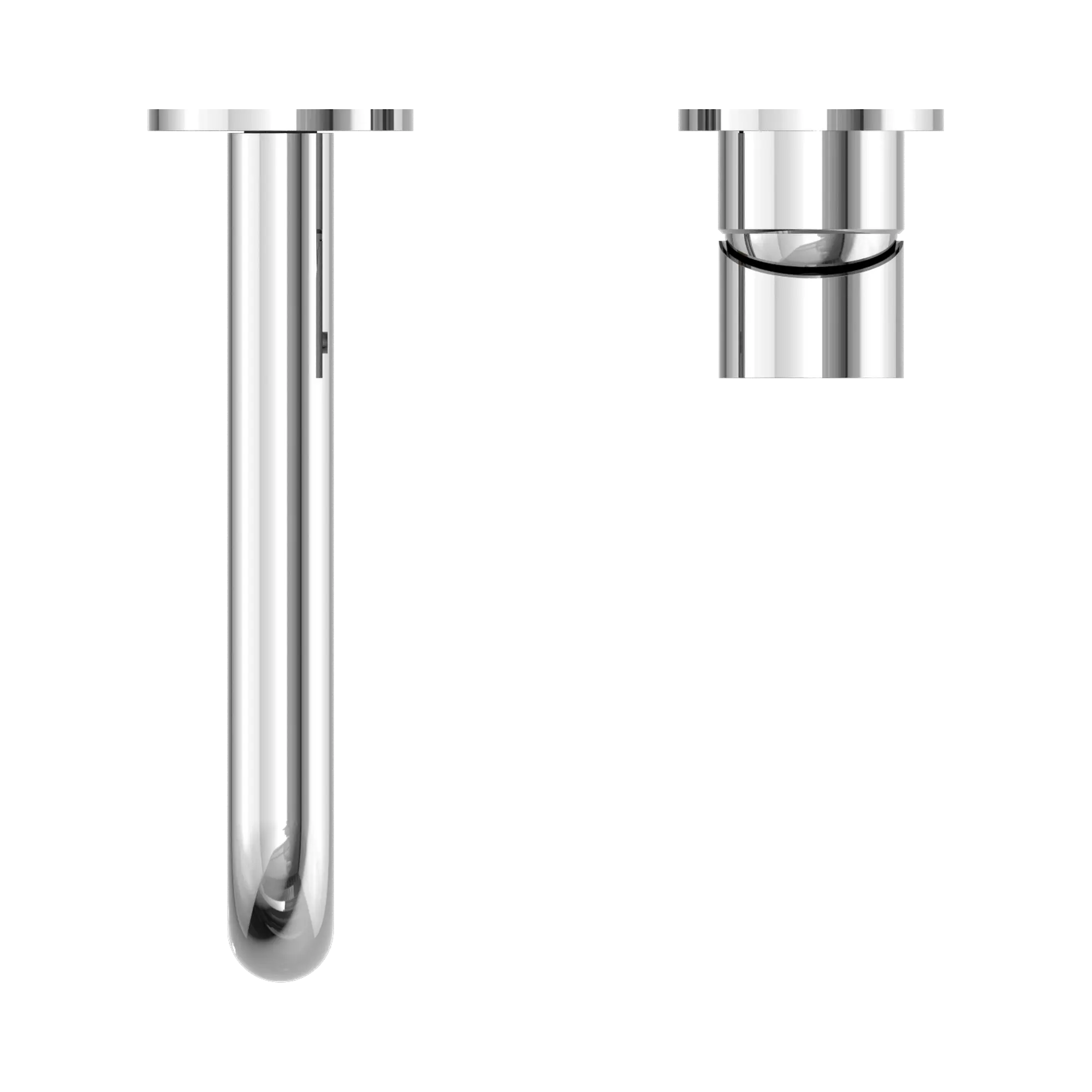 Mecca Wall Basin Mixer Separate Back Plate 185mm Spout