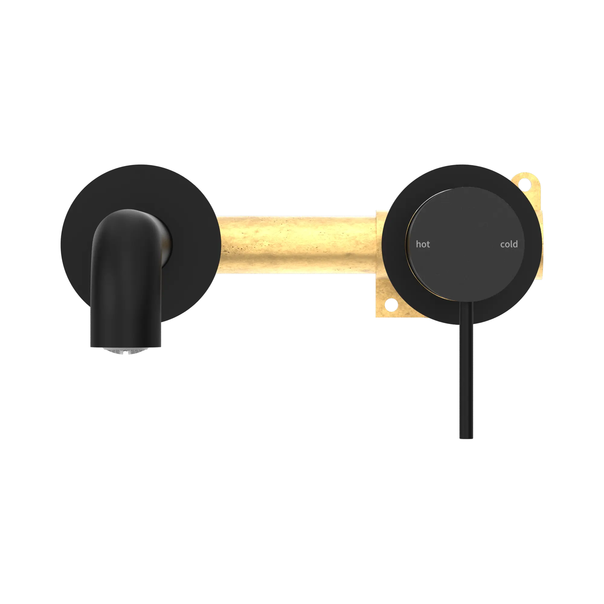 Mecca Wall Basin Mixer Separate Back Plate 185mm Spout