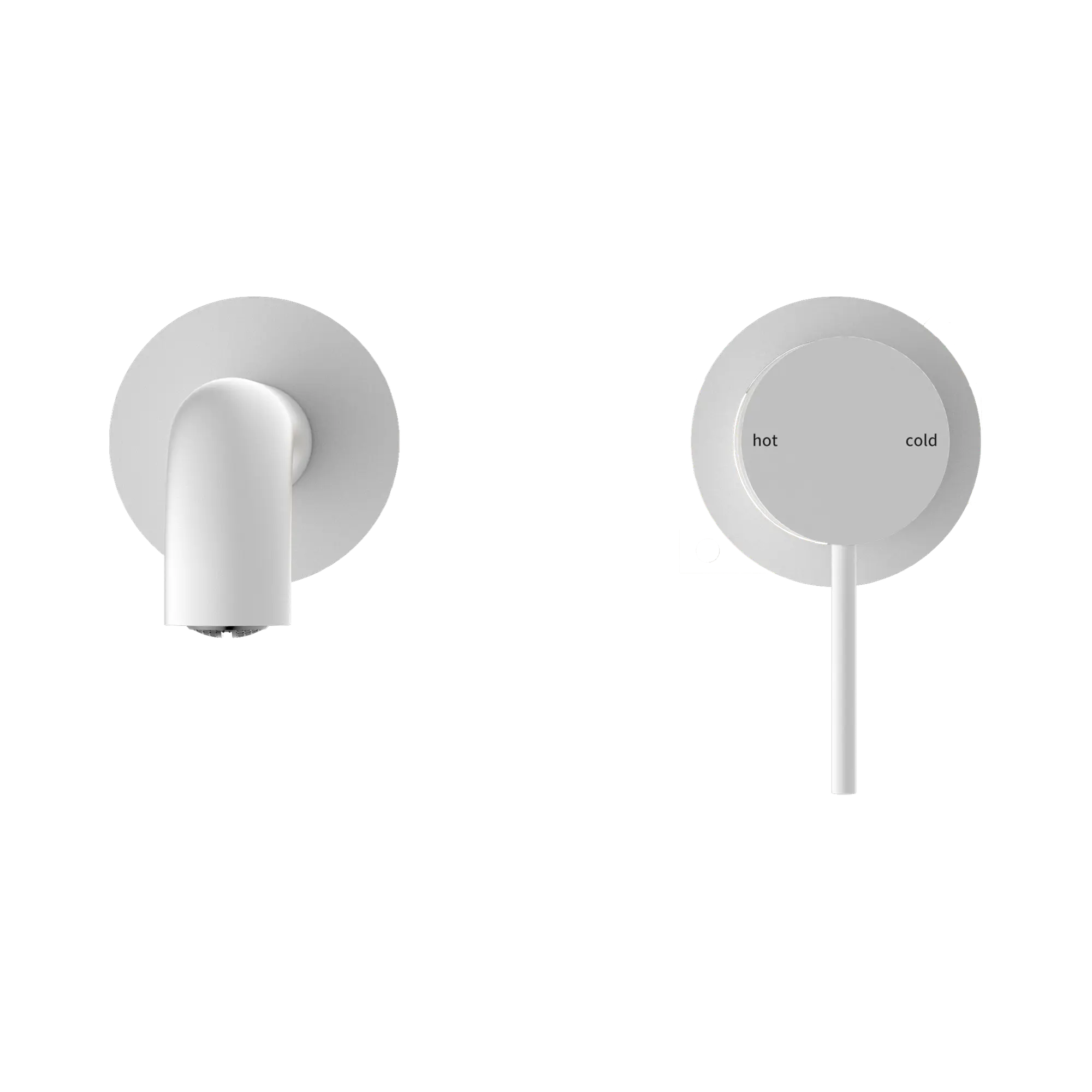 Mecca Wall Basin Mixer Separate Back Plate 185mm Spout