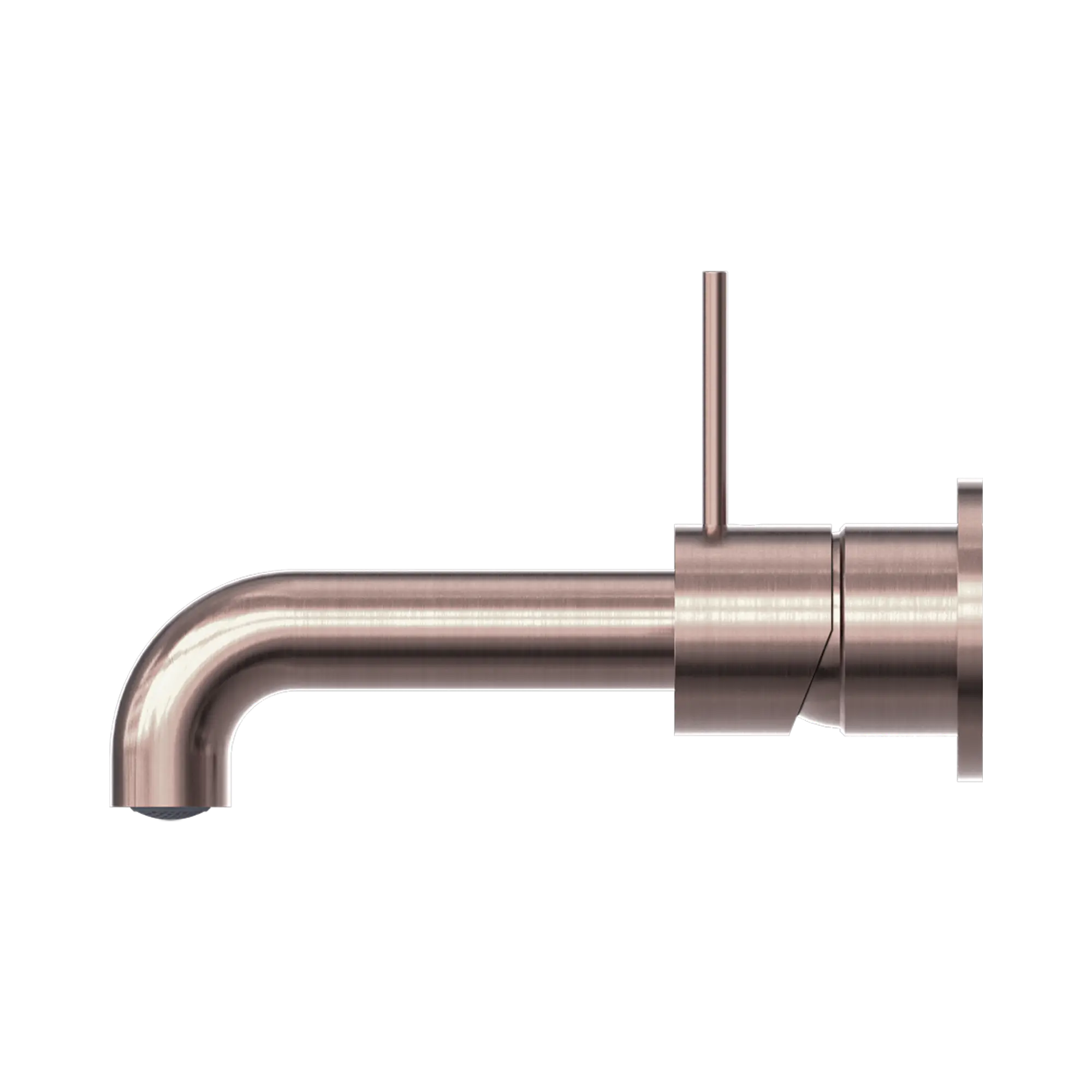Mecca Wall Basin Mixer Separate Back Plate Handle Up 185mm Spout