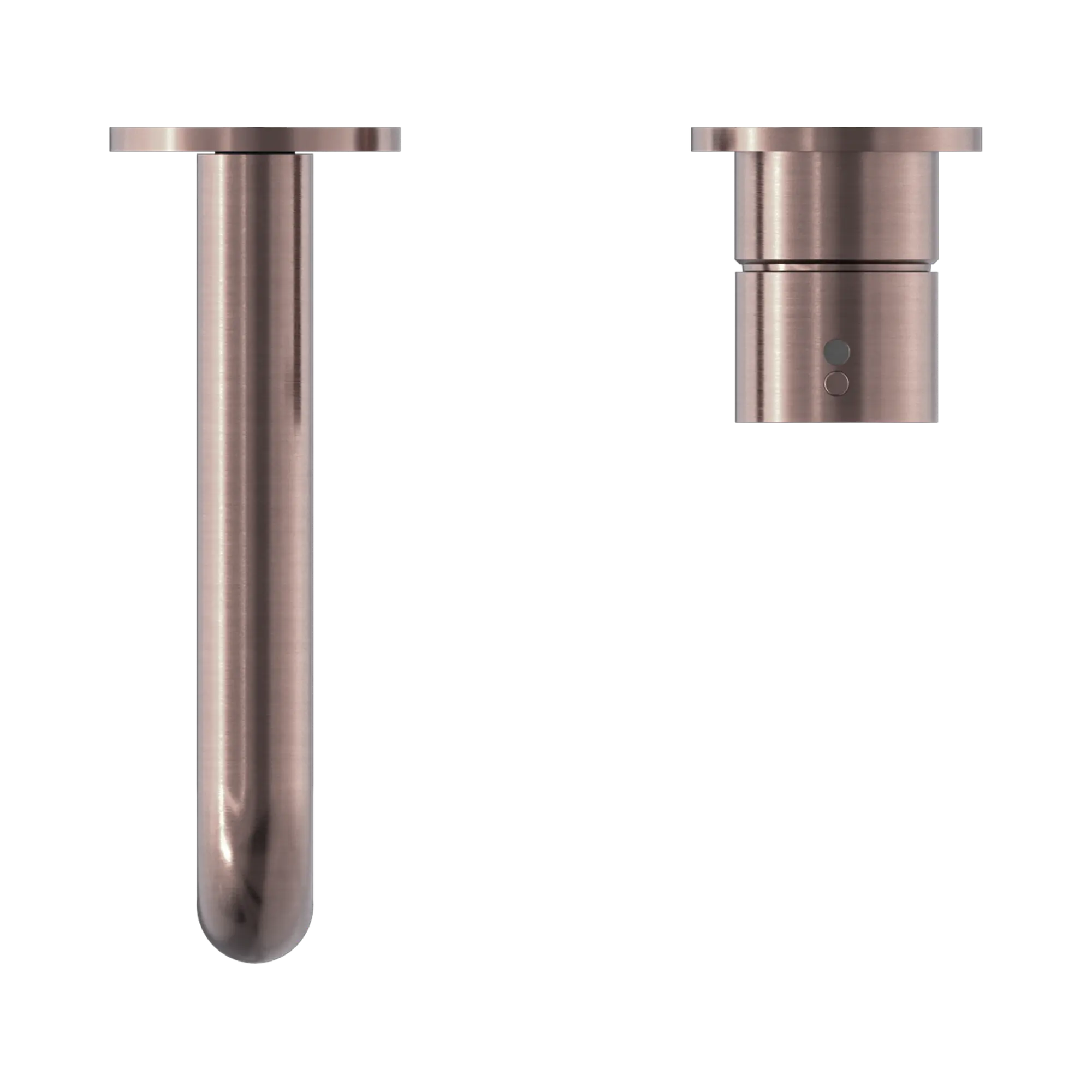 Mecca Wall Basin Mixer Separate Back Plate Handle Up 185mm Spout