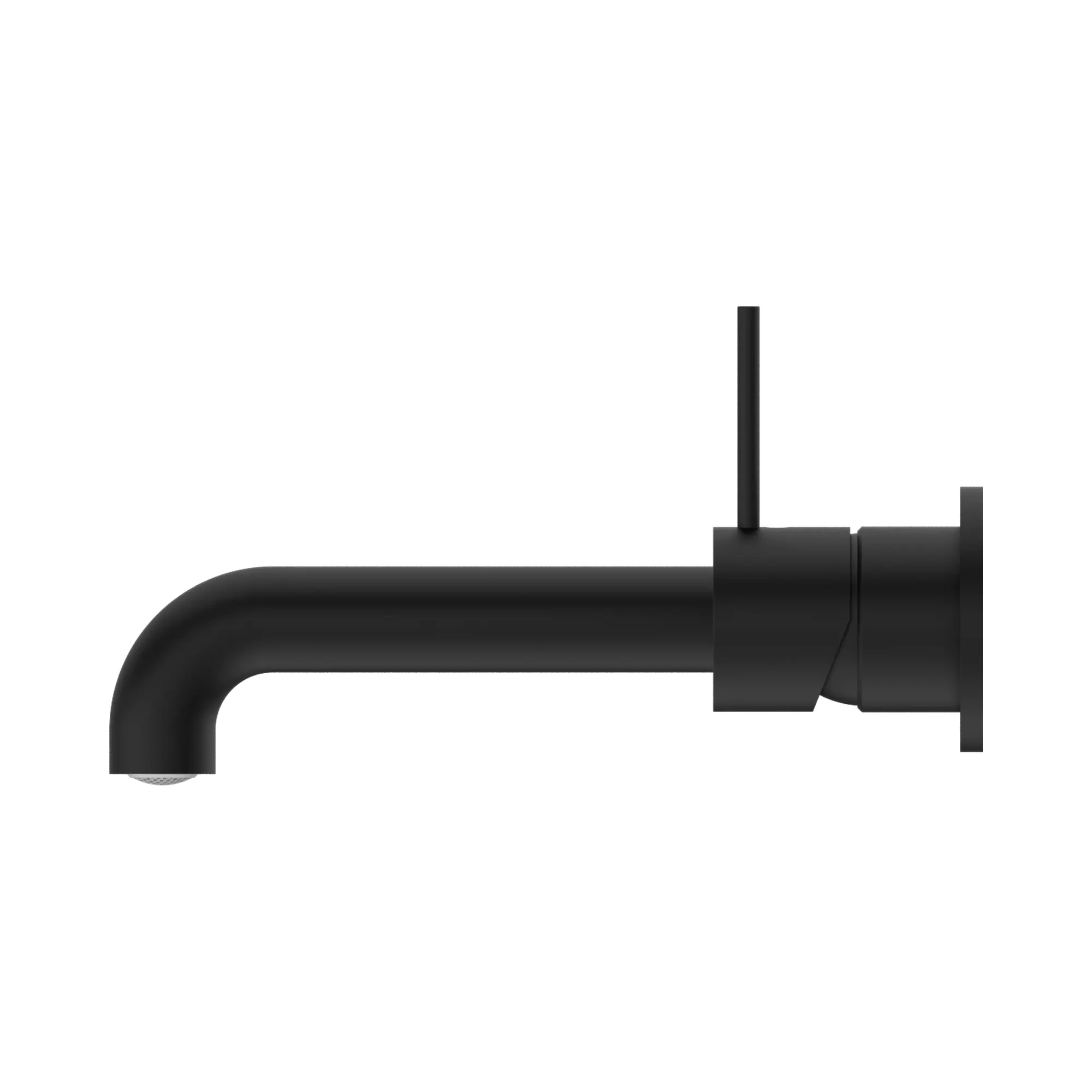 Mecca Wall Basin Mixer Separate Back Plate Handle Up 185mm Spout