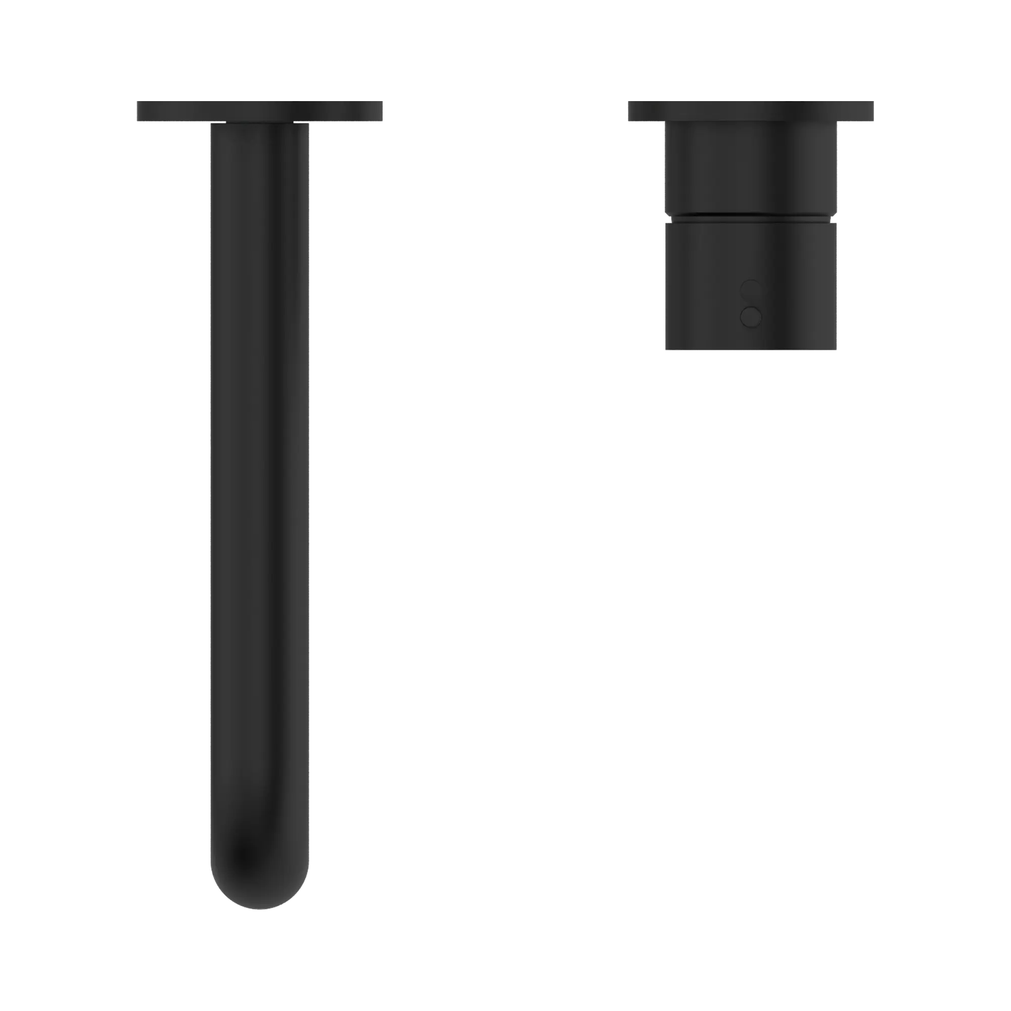 Mecca Wall Basin Mixer Separate Back Plate Handle Up 185mm Spout