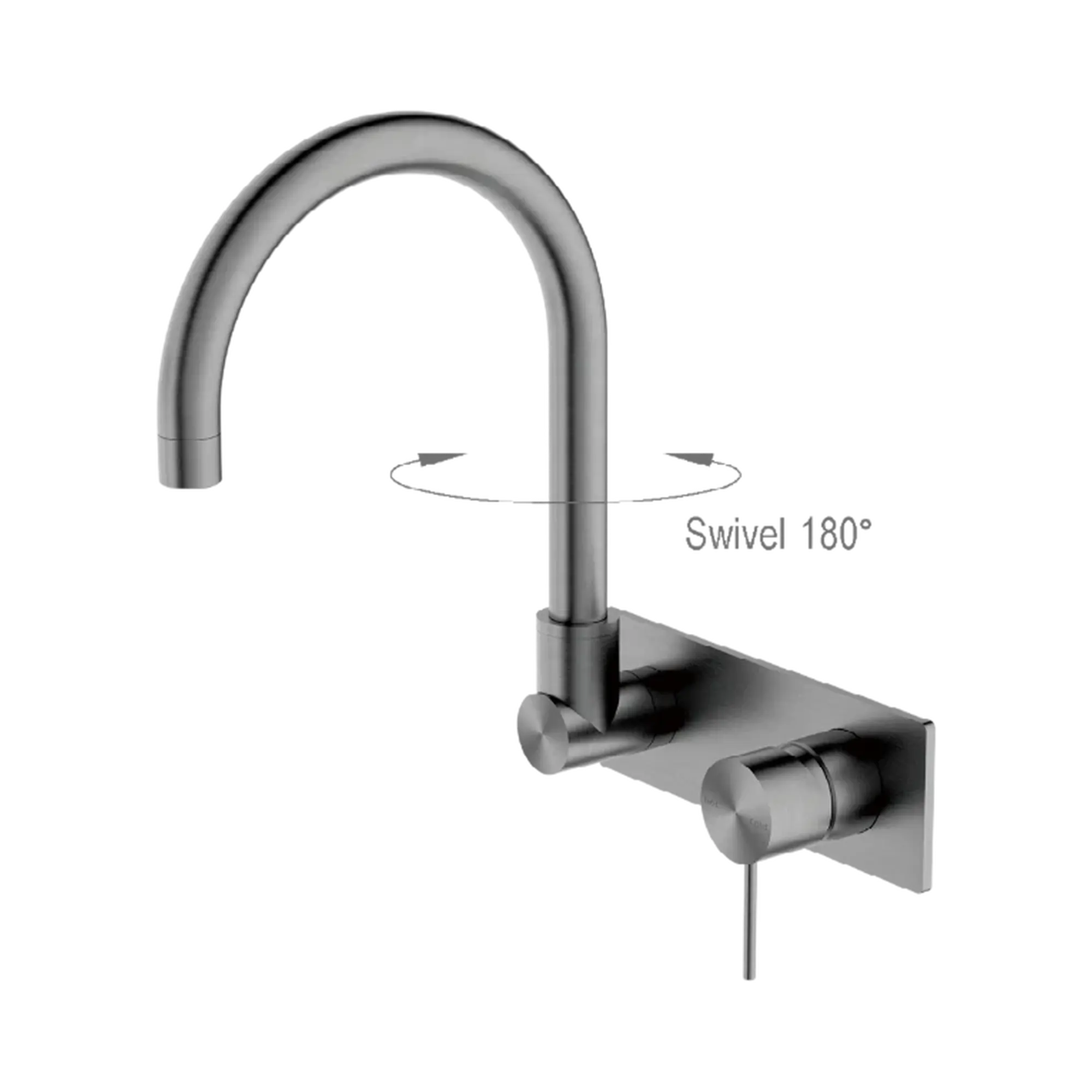 Mecca Wall Basin Mixer Swivel Spout