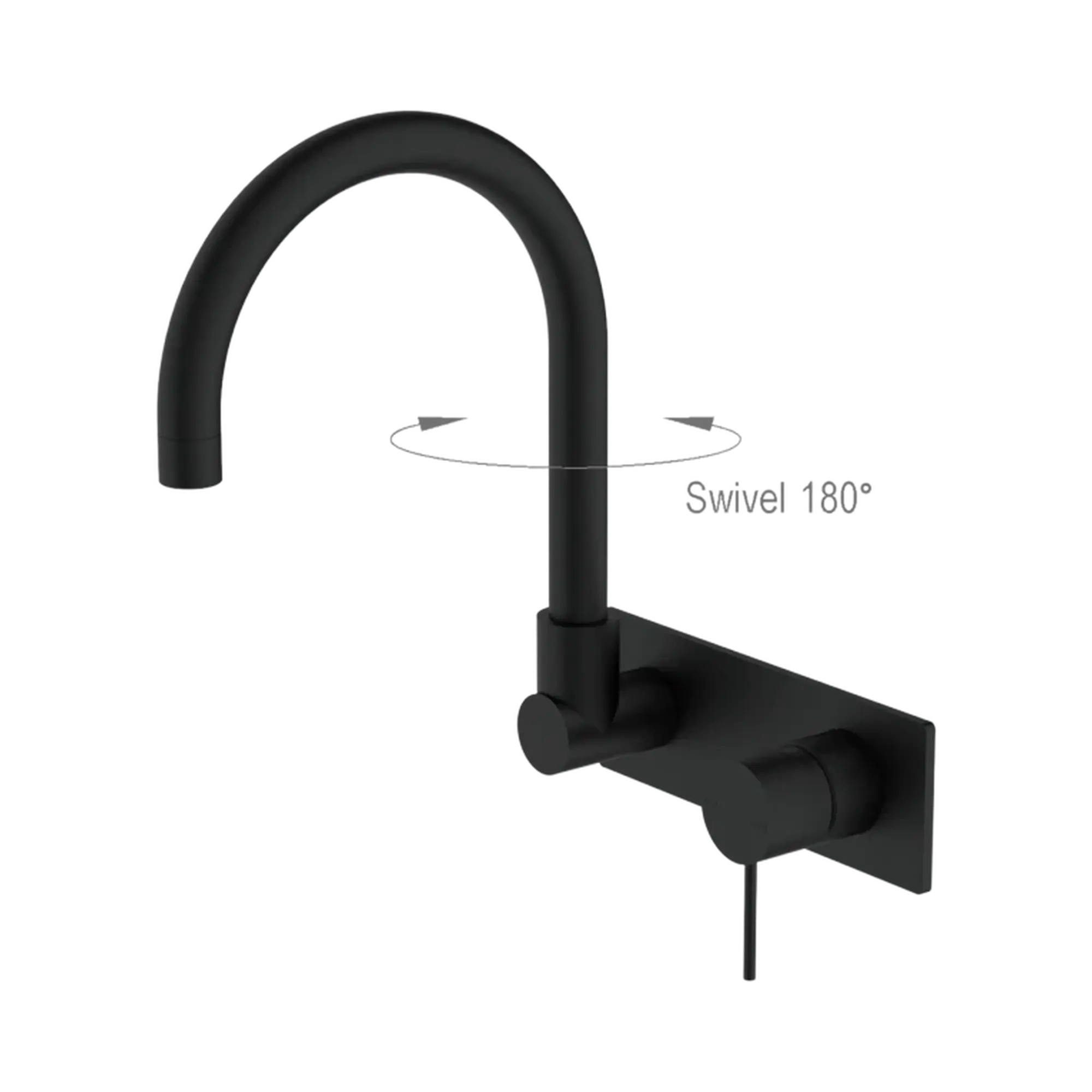 Mecca Wall Basin Mixer Swivel Spout