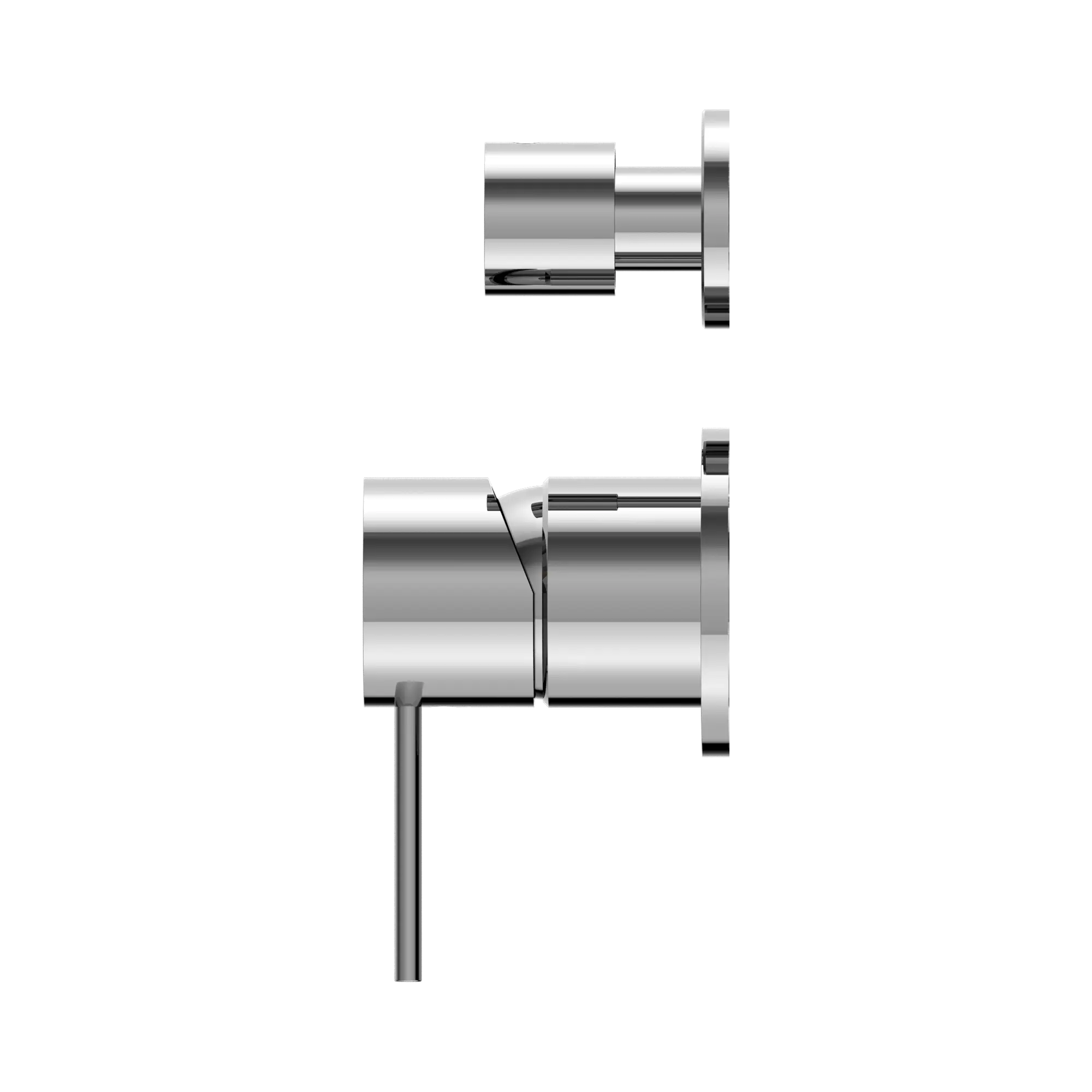 Mecca Shower Mixer With Diverter Separate Back Plate Chrome