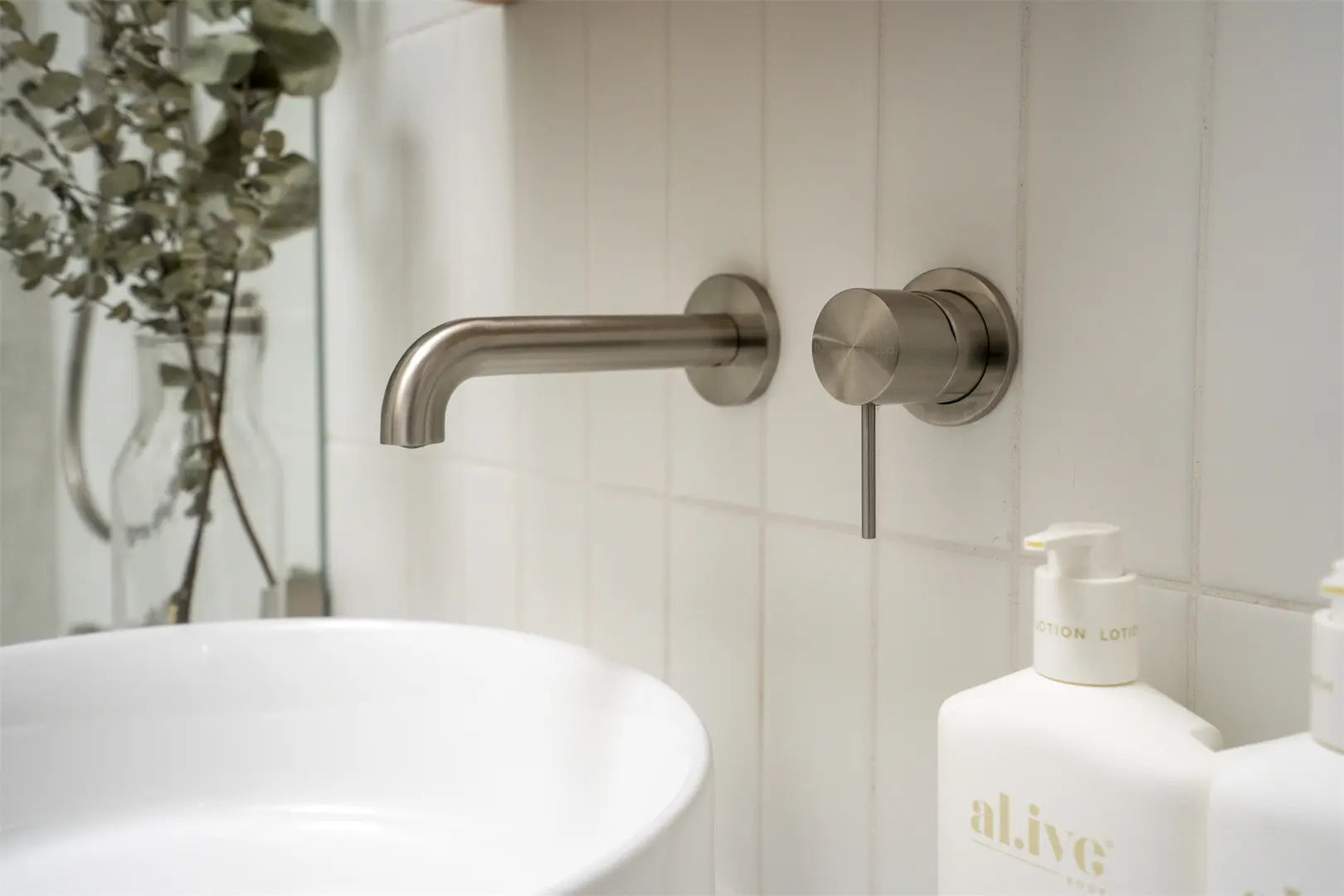 Mecca Wall Basin/Bath Mixer Separate Back Plate 185mm