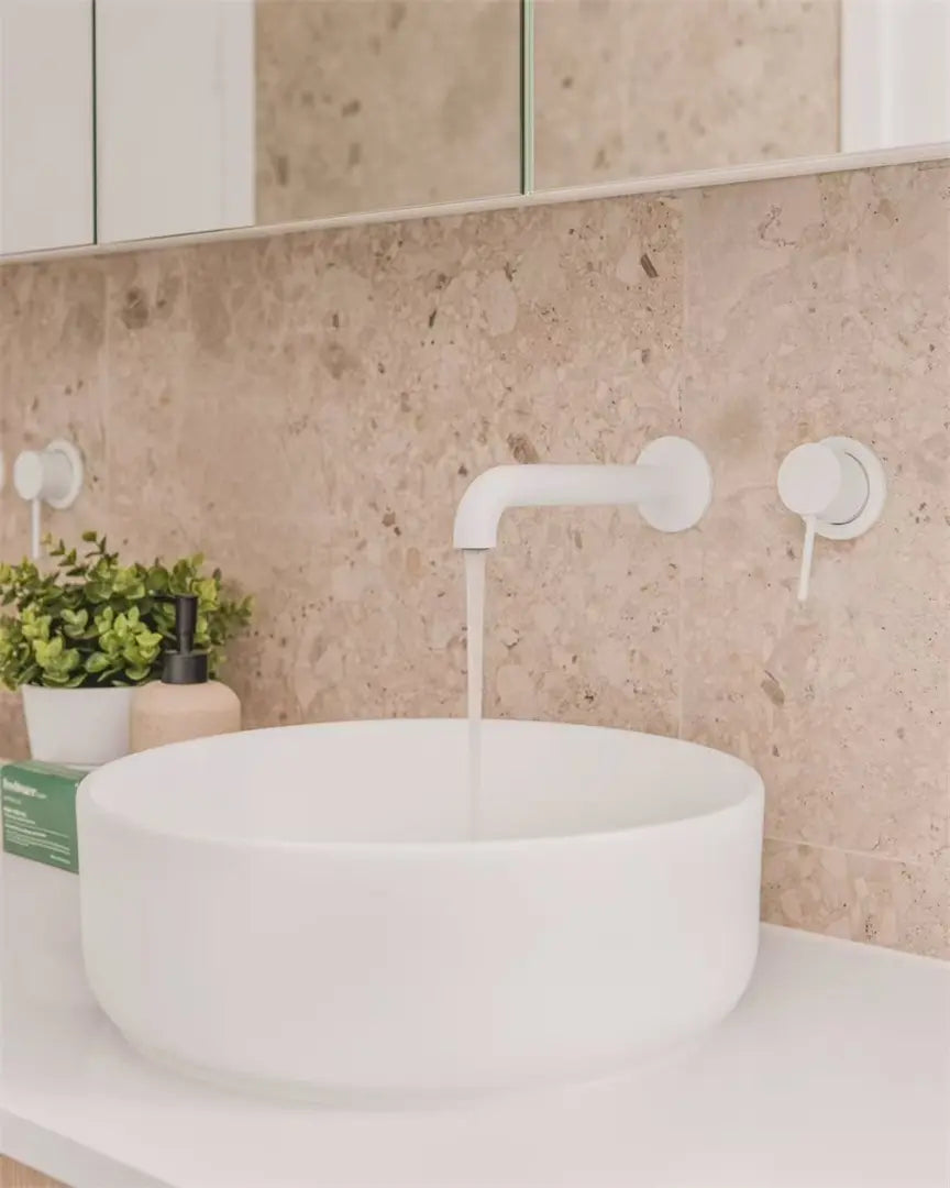 Mecca Wall Basin/Bath Mixer Separate Back Plate 185mm