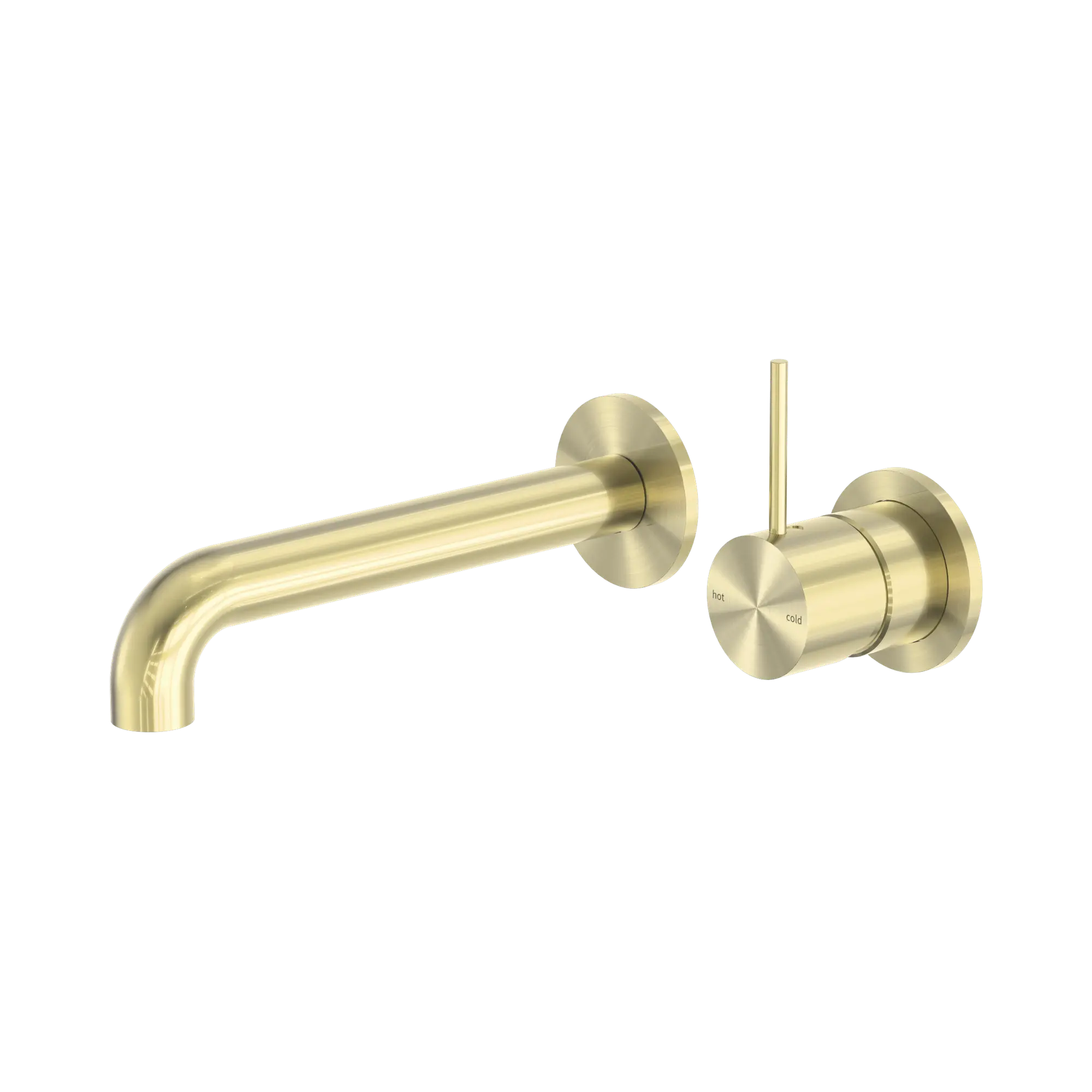 Mecca Wall Basin/Bath Mixer Separate Back Plate Handle Up 120mm