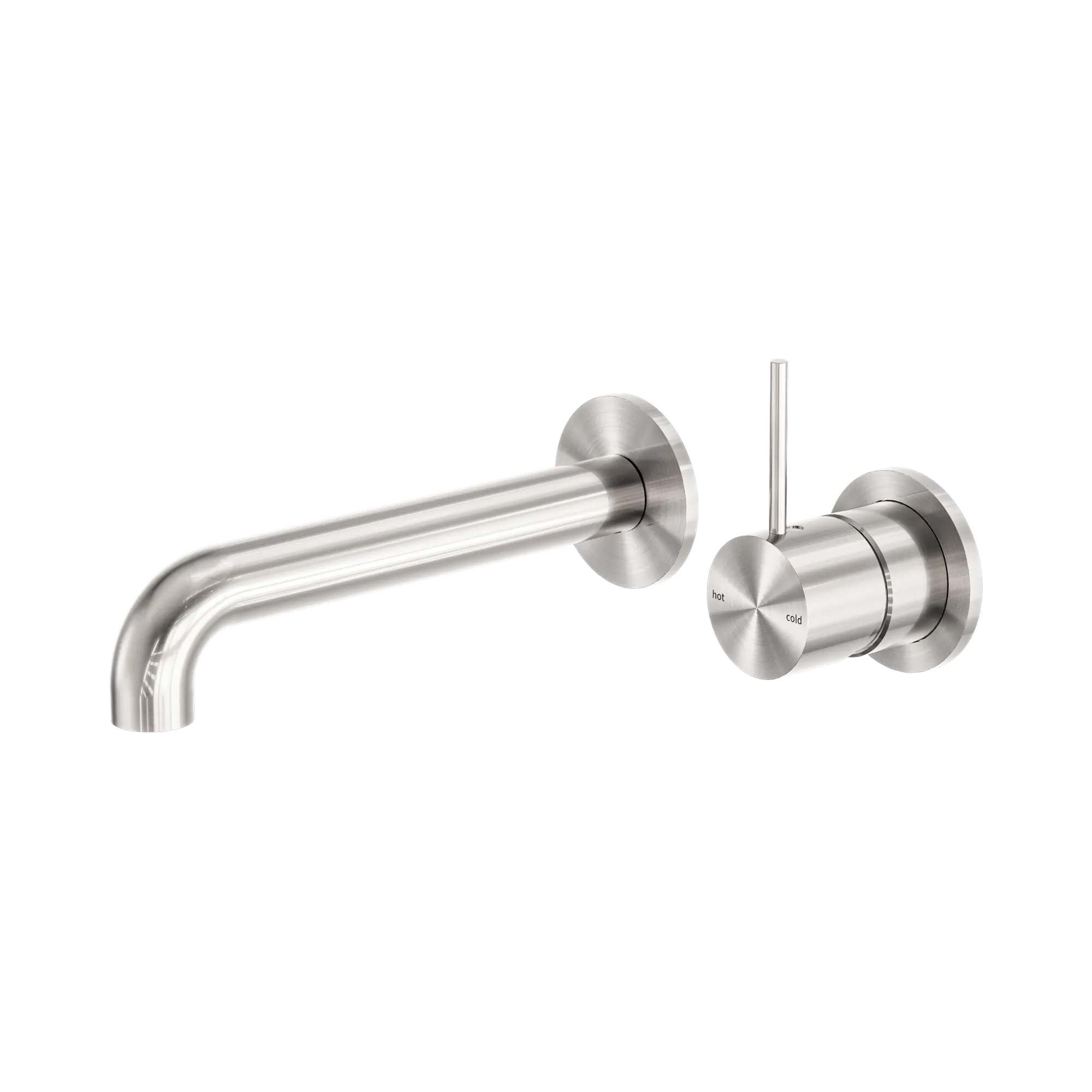 Mecca Wall Basin/Bath Mixer Separate Back Plate Handle Up 120mm