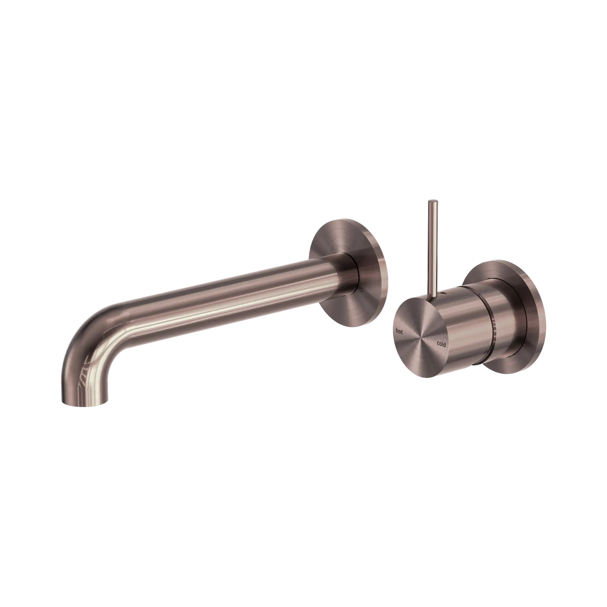 Mecca Wall Basin/Bath Mixer Separate Back Plate Handle Up 120mm