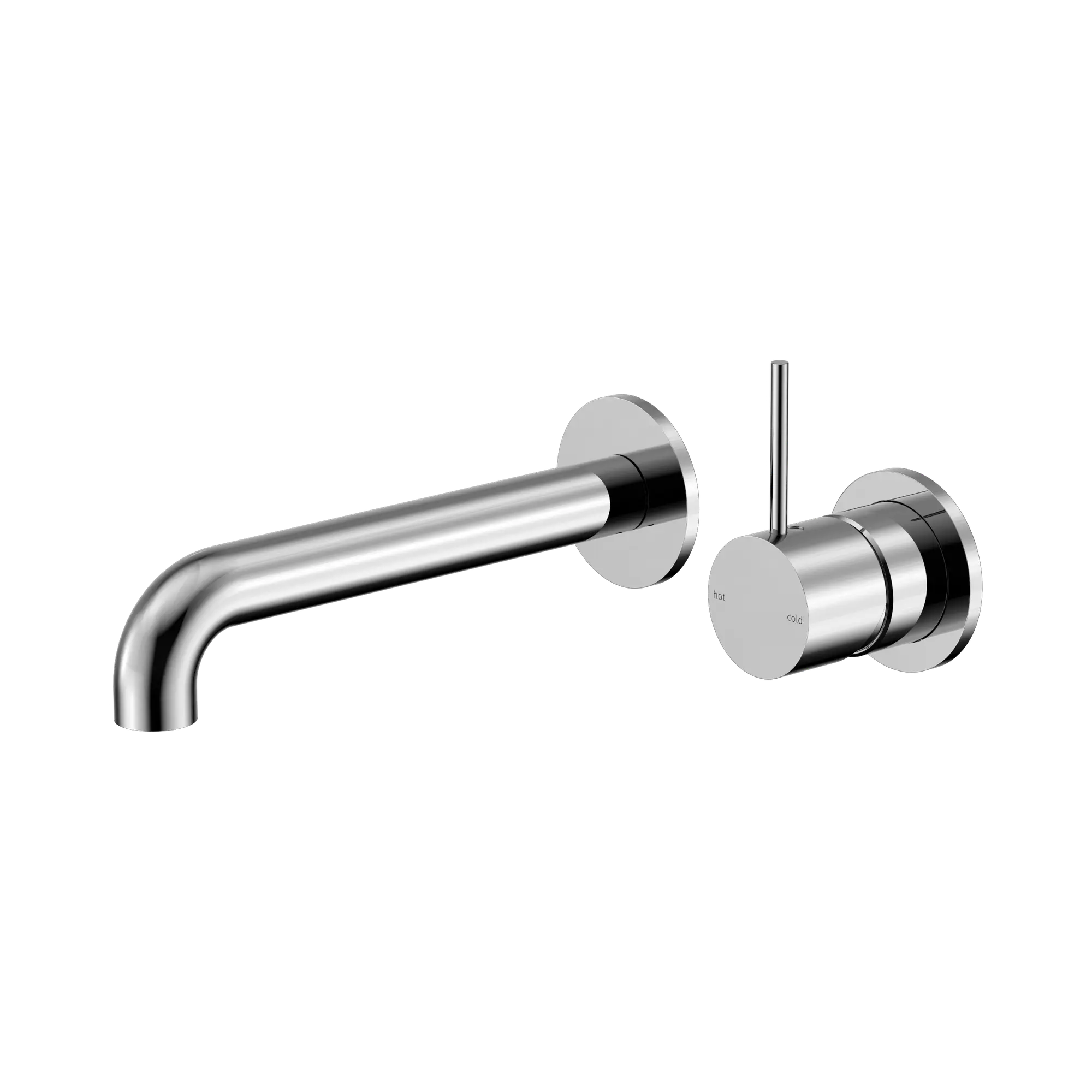Mecca Wall Basin/Bath Mixer Separate Back Plate Handle Up 120mm