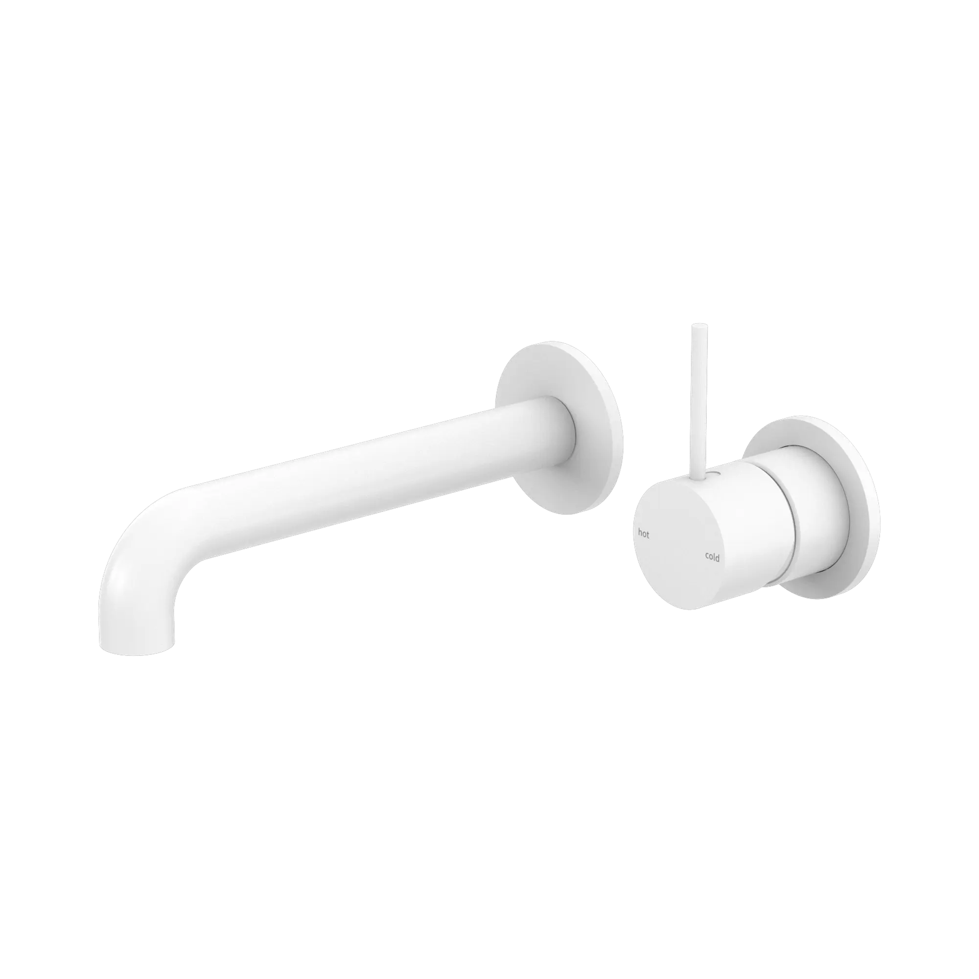 Mecca Wall Basin/Bath Mixer Separate Back Plate Handle Up 120mm