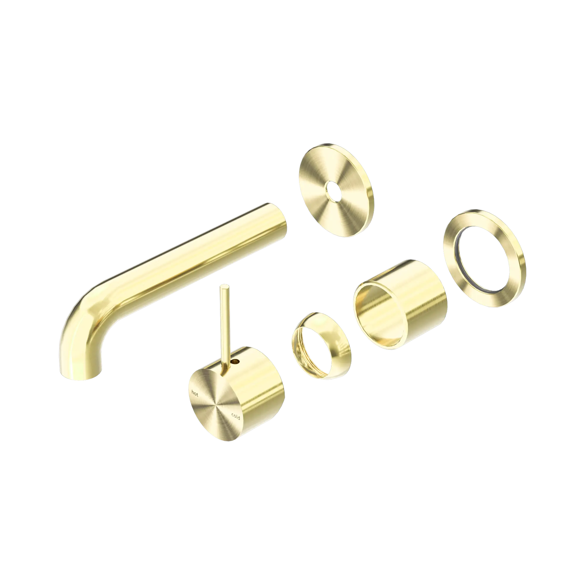 Mecca Wall Basin/Bath Mixer Separate Back Plate Handle Up 120mm Trim Kit Only