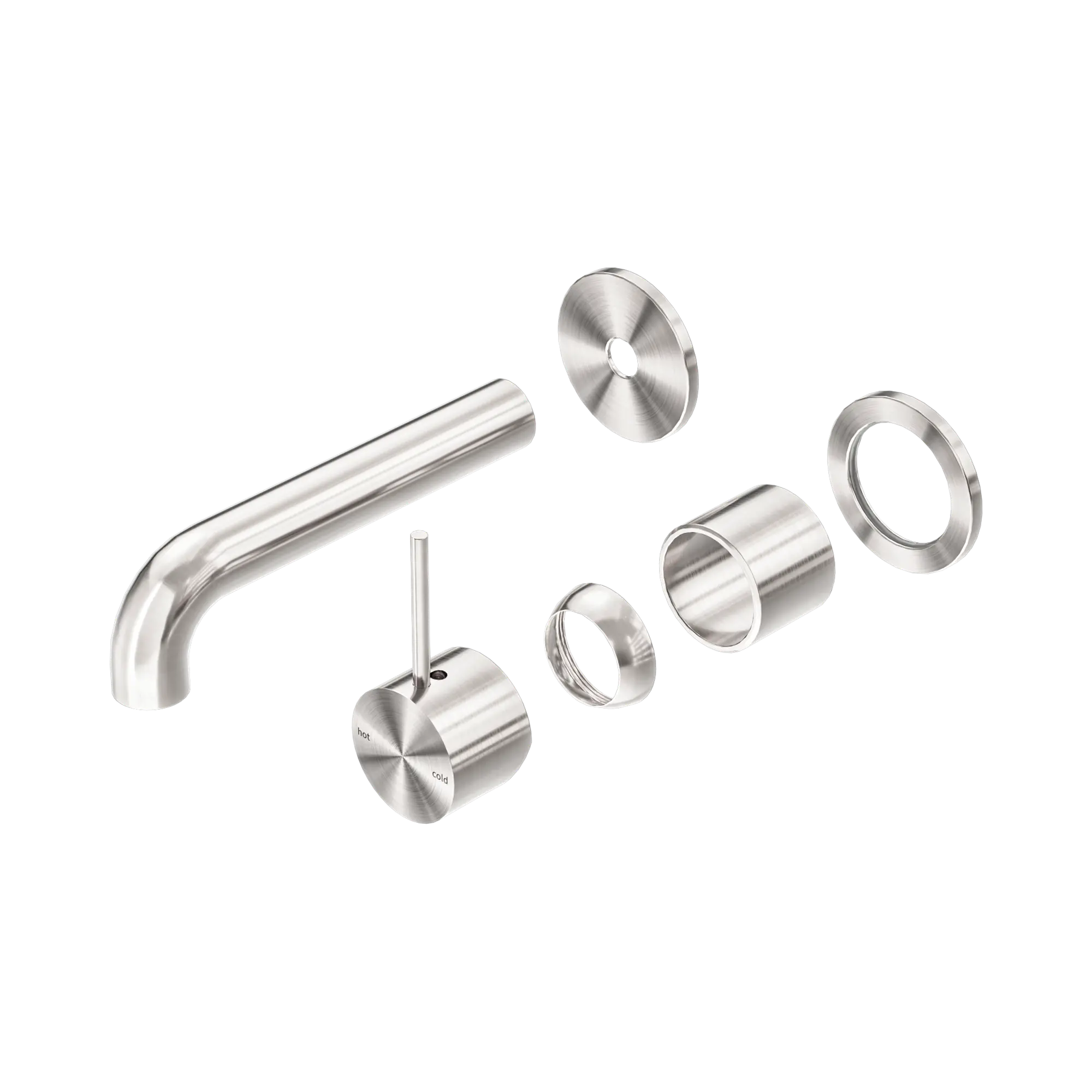 Mecca Wall Basin/Bath Mixer Separate Back Plate Handle Up 120mm Trim Kit Only