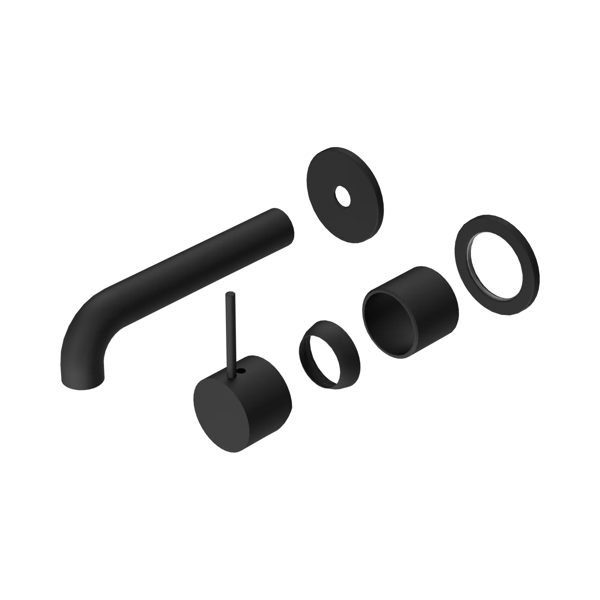 Mecca Wall Basin/Bath Mixer Separate Back Plate Handle Up 120mm Trim Kit Only