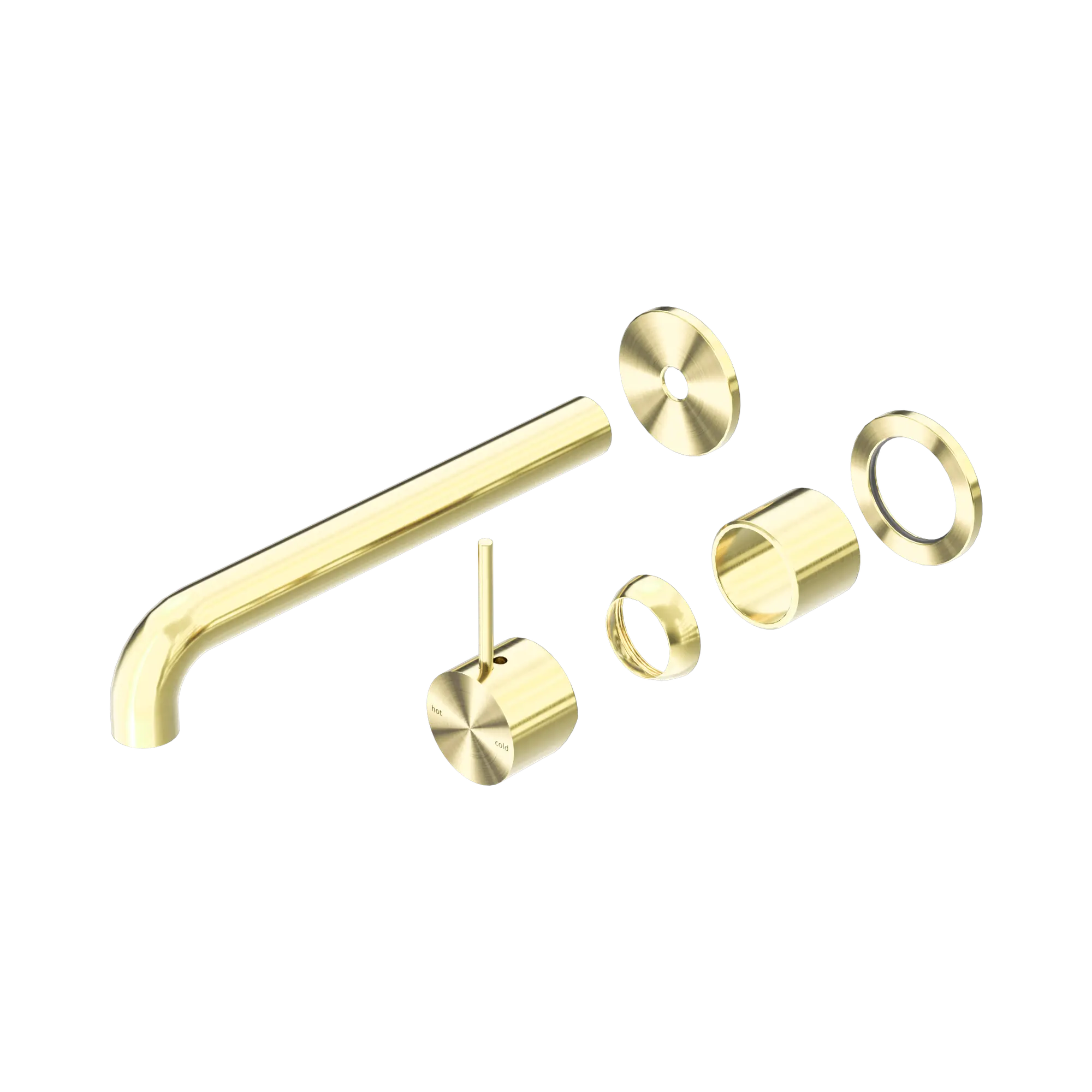 Mecca Wall Basin/Bath Mixer Separate Back Plate Handle Up 260mm Trim Kit Only