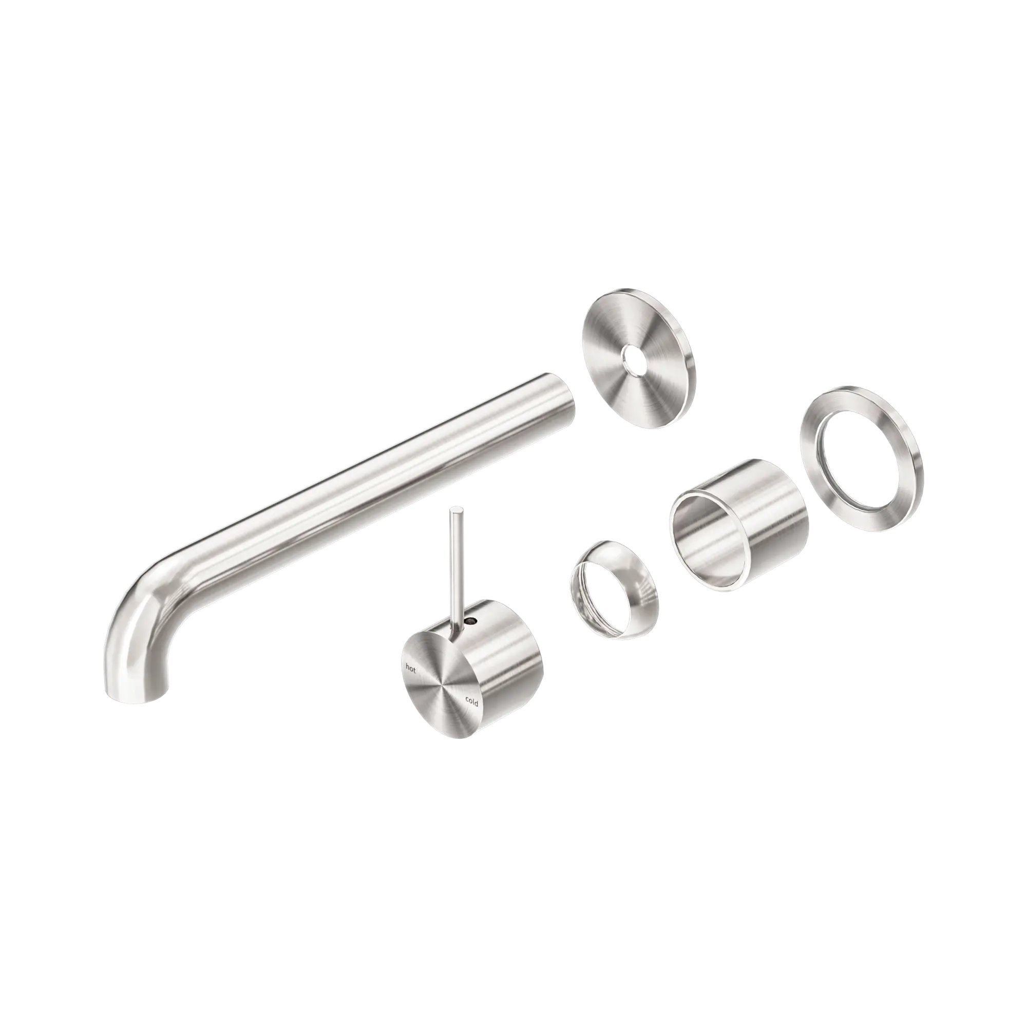 Mecca Wall Basin/Bath Mixer Separate Back Plate Handle Up 260mm Trim Kit Only