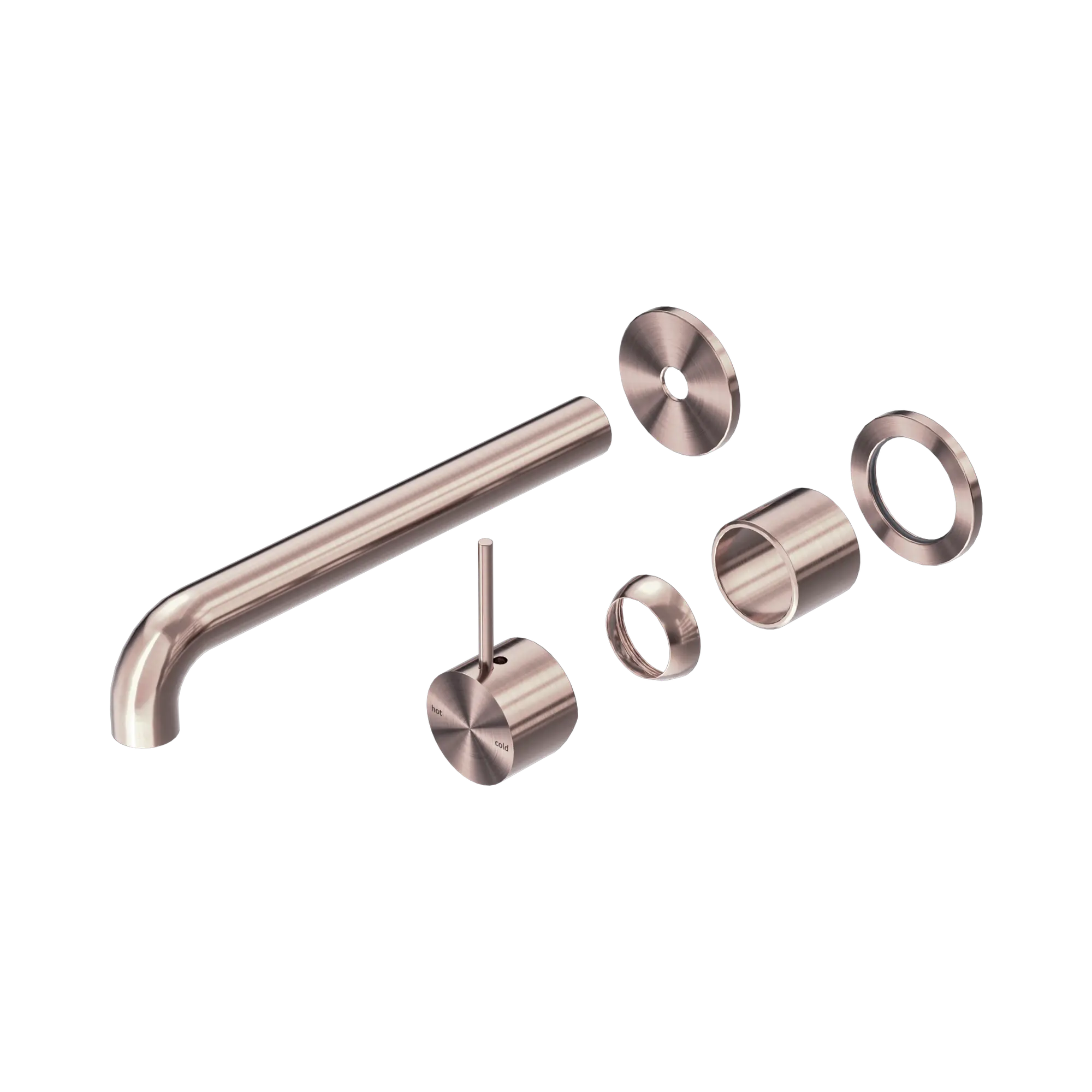 Mecca Wall Basin/Bath Mixer Separate Back Plate Handle Up 260mm Trim Kit Only
