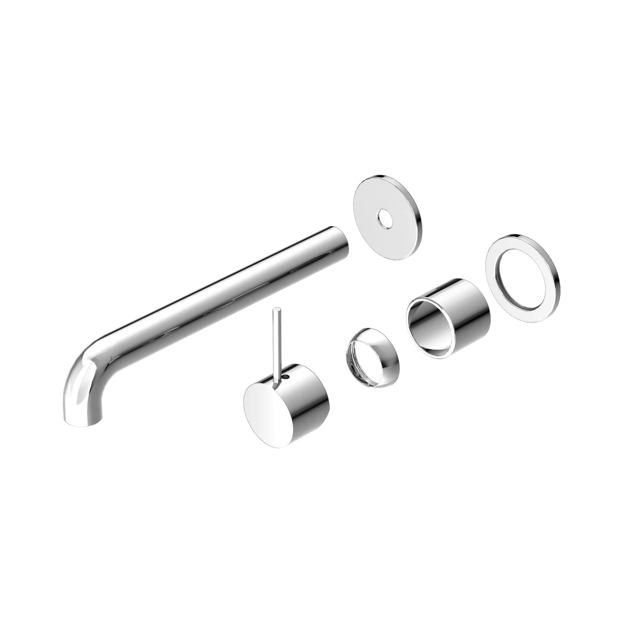 Mecca Wall Basin/Bath Mixer Separate Back Plate Handle Up 260mm Trim Kit Only