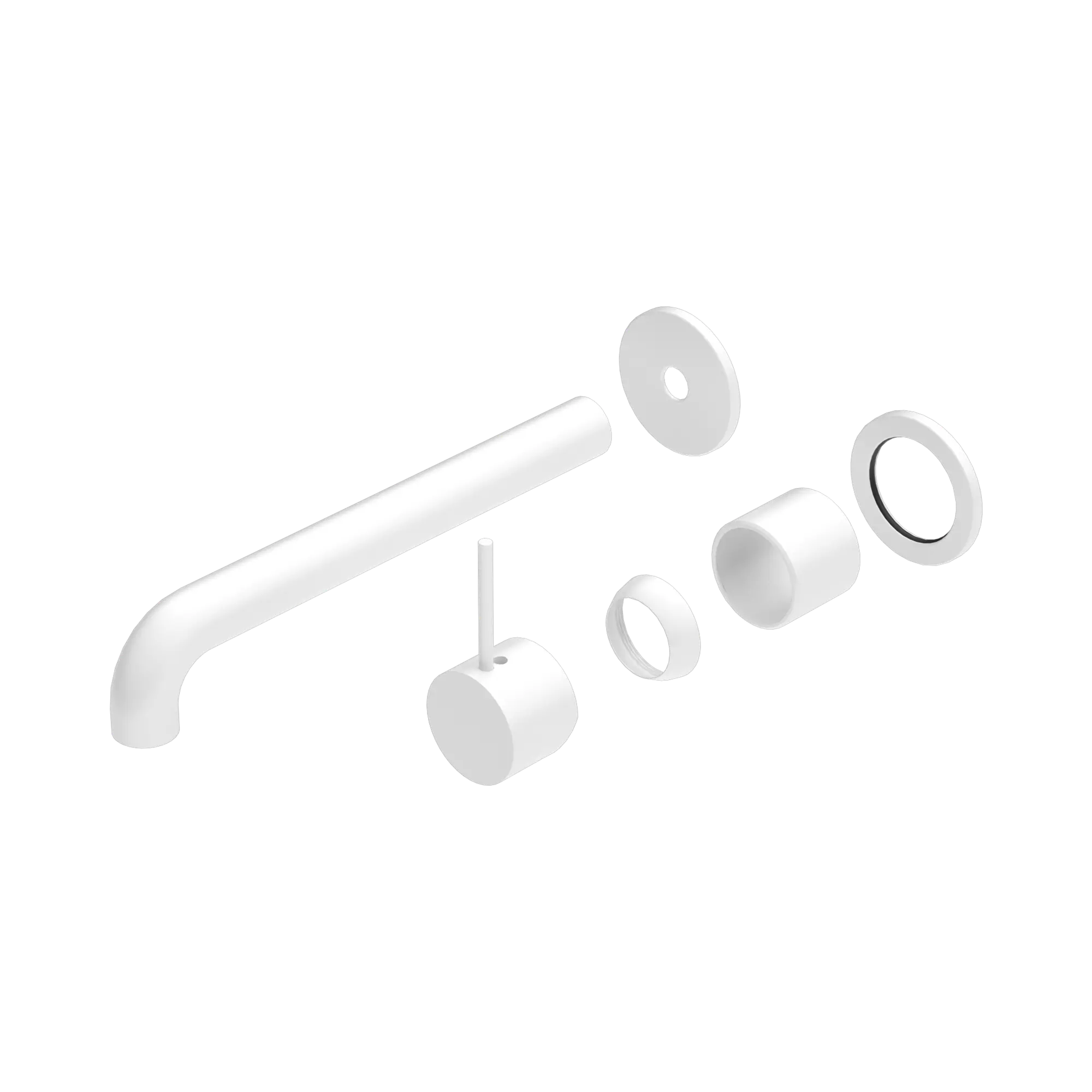 Mecca Wall Basin/Bath Mixer Separate Back Plate Handle Up 260mm Trim Kit Only