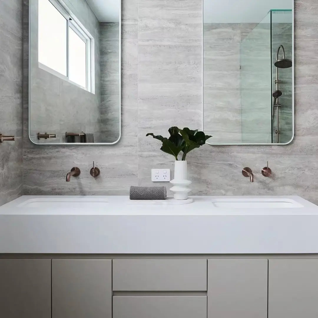Mecca Wall Basin/Bath Mixer Separate Back Plate Handle Up 185mm