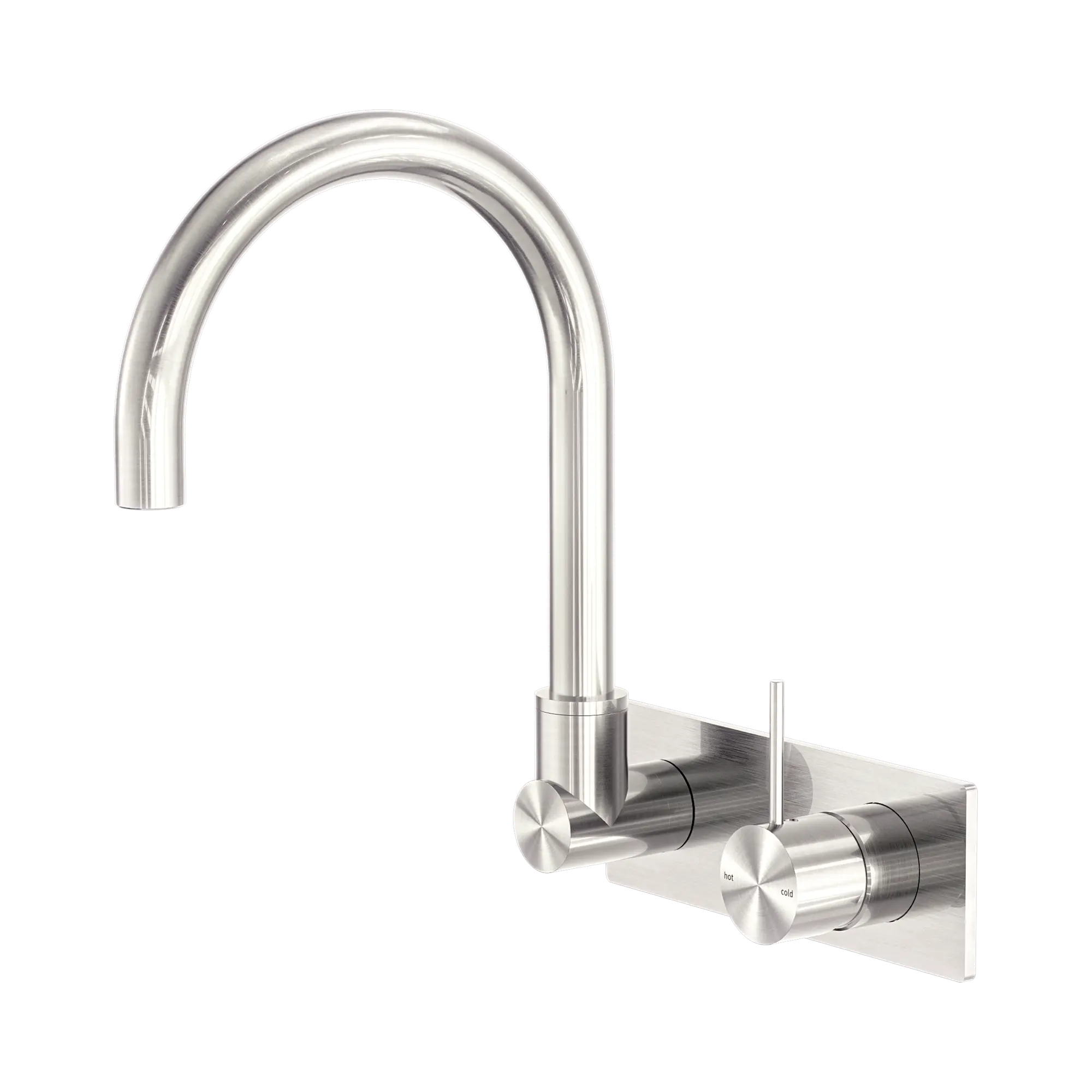 Mecca Wall Basin/Bath Mixer Swivel Spout Handle Up