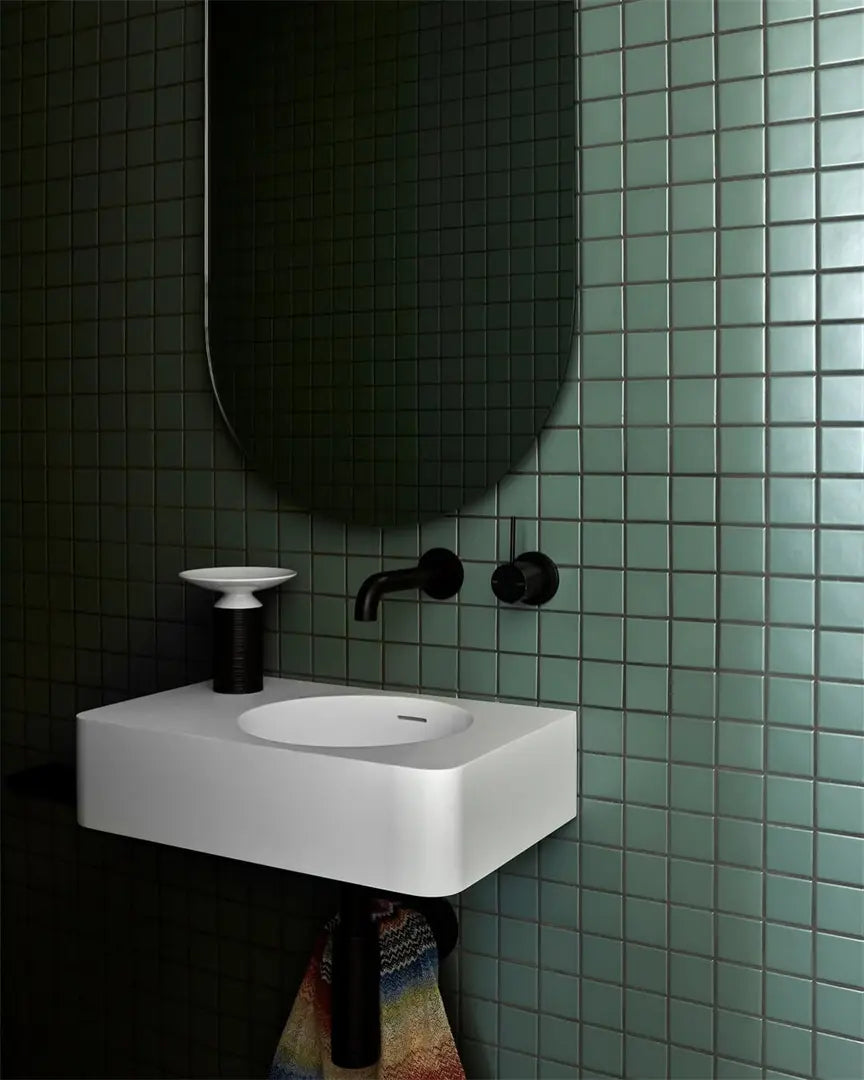 Mecca Wall Basin/Bath Mixer Separate Back Plate Handle Up 185mm