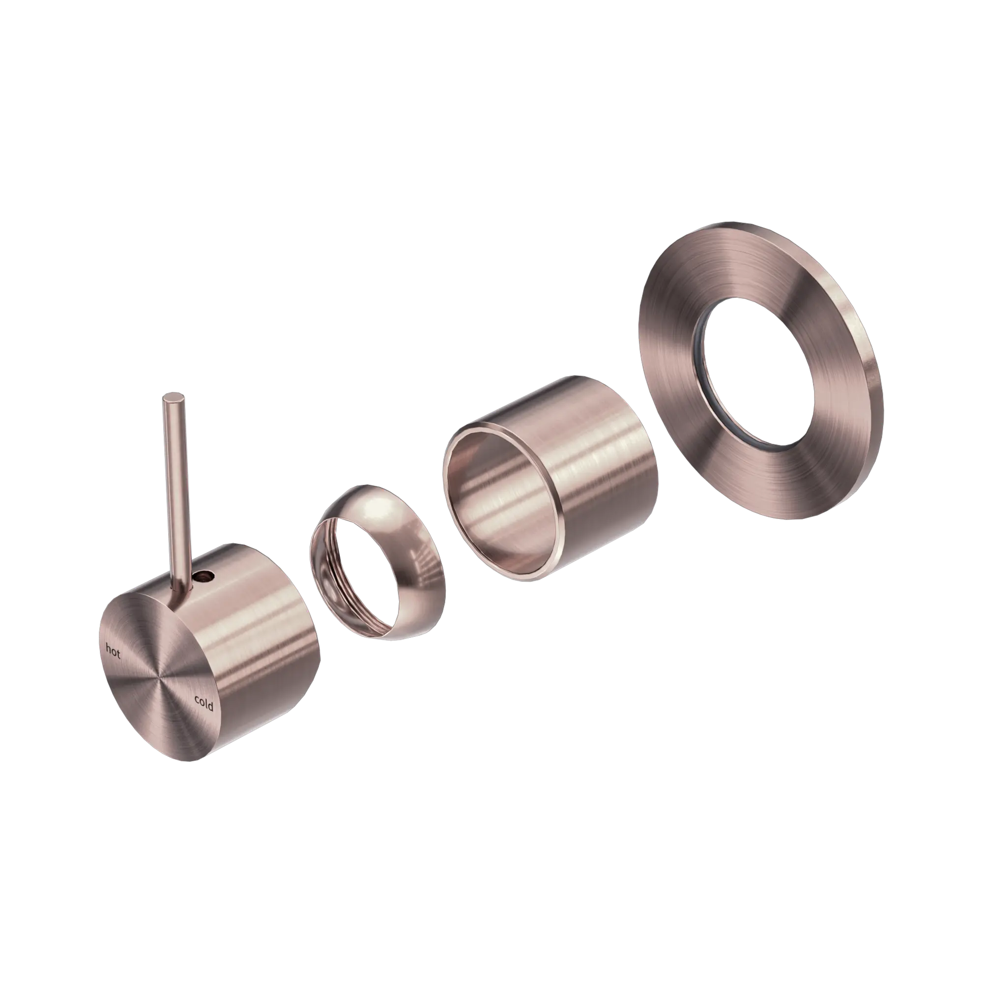 Mecca Shower Mixer Handle Up 80mm Plate Trim Kit Only