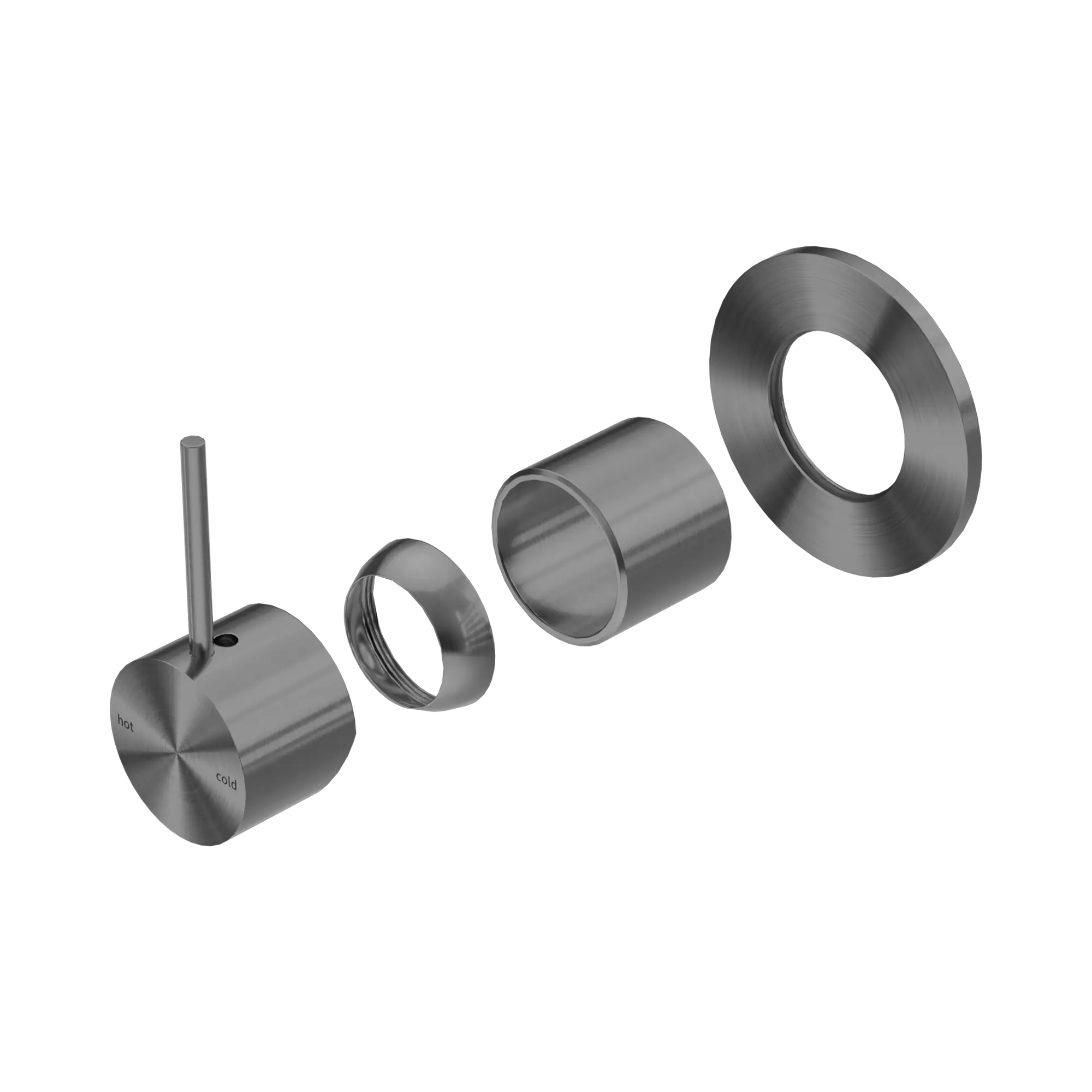 Mecca Shower Mixer Handle Up 80mm Plate Trim Kit Only