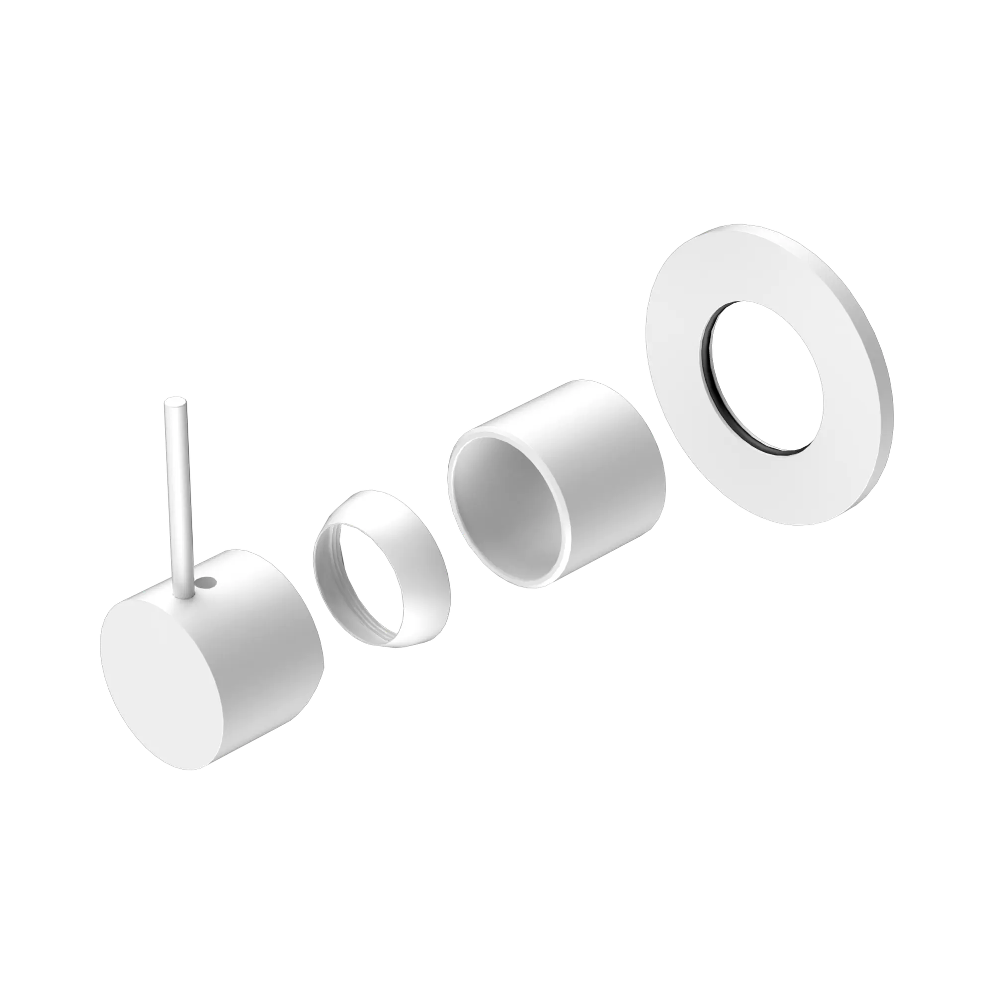 Mecca Shower Mixer Handle Up 80mm Plate Trim Kit Only
