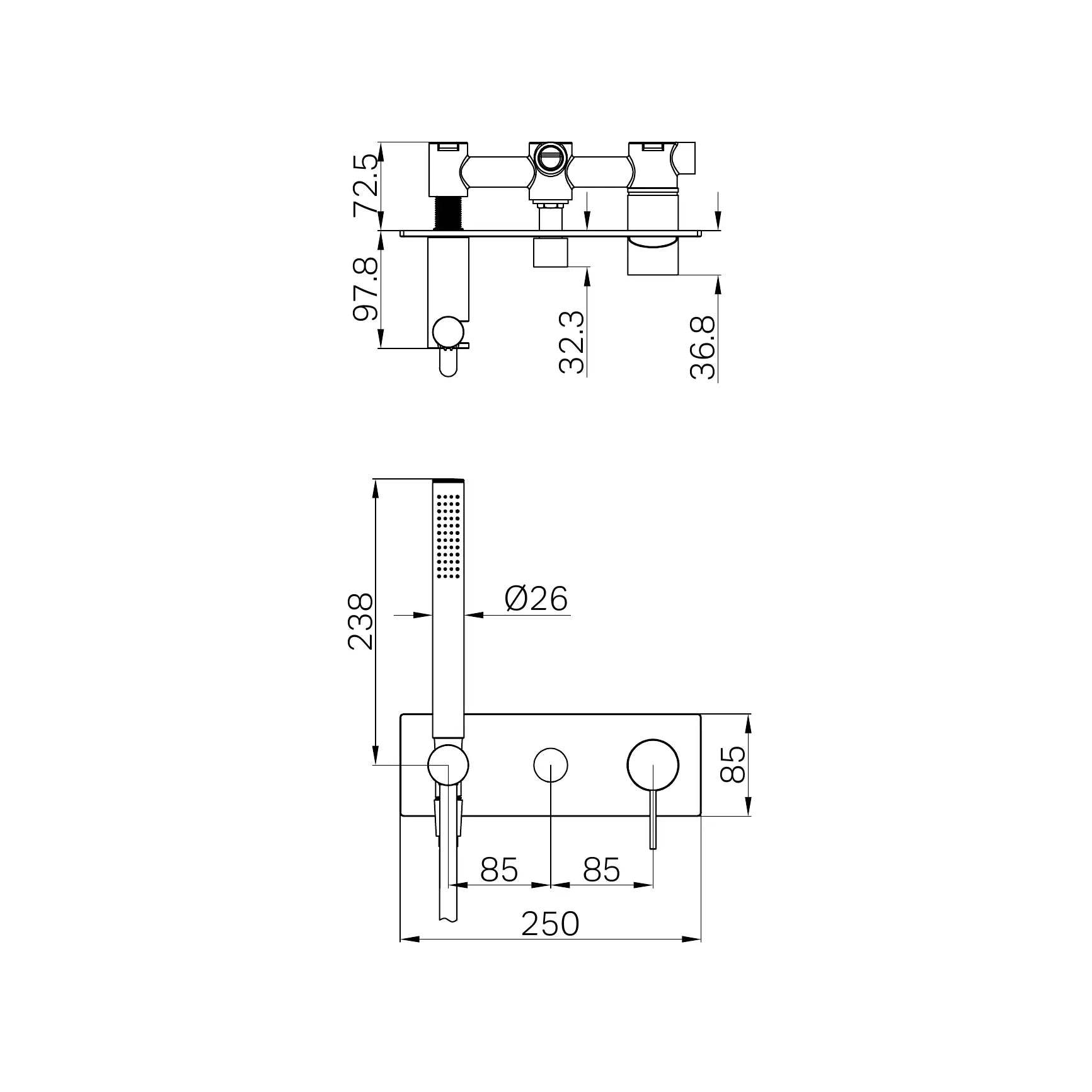 Mecca Shower Mixer Diverter System