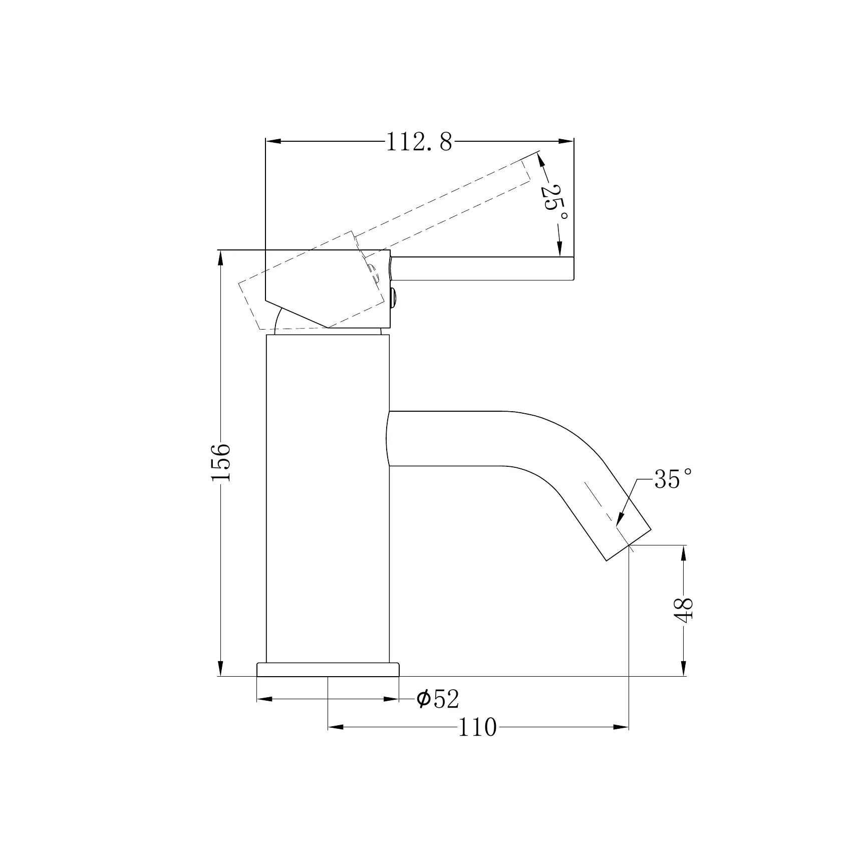 Dolce Basin Mixer Stylish Spout
