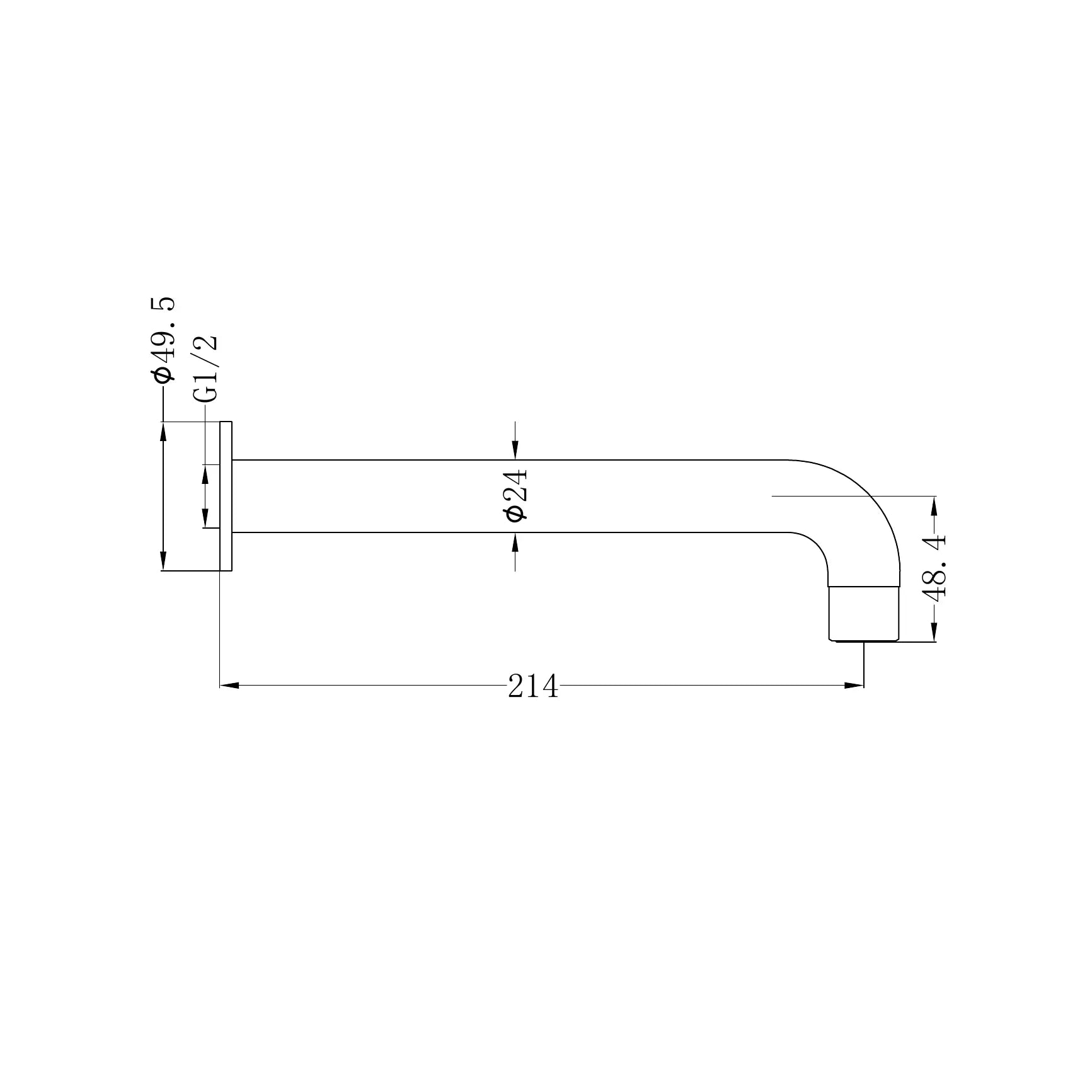 Dolce Basin/Bath Spout Only 215mm