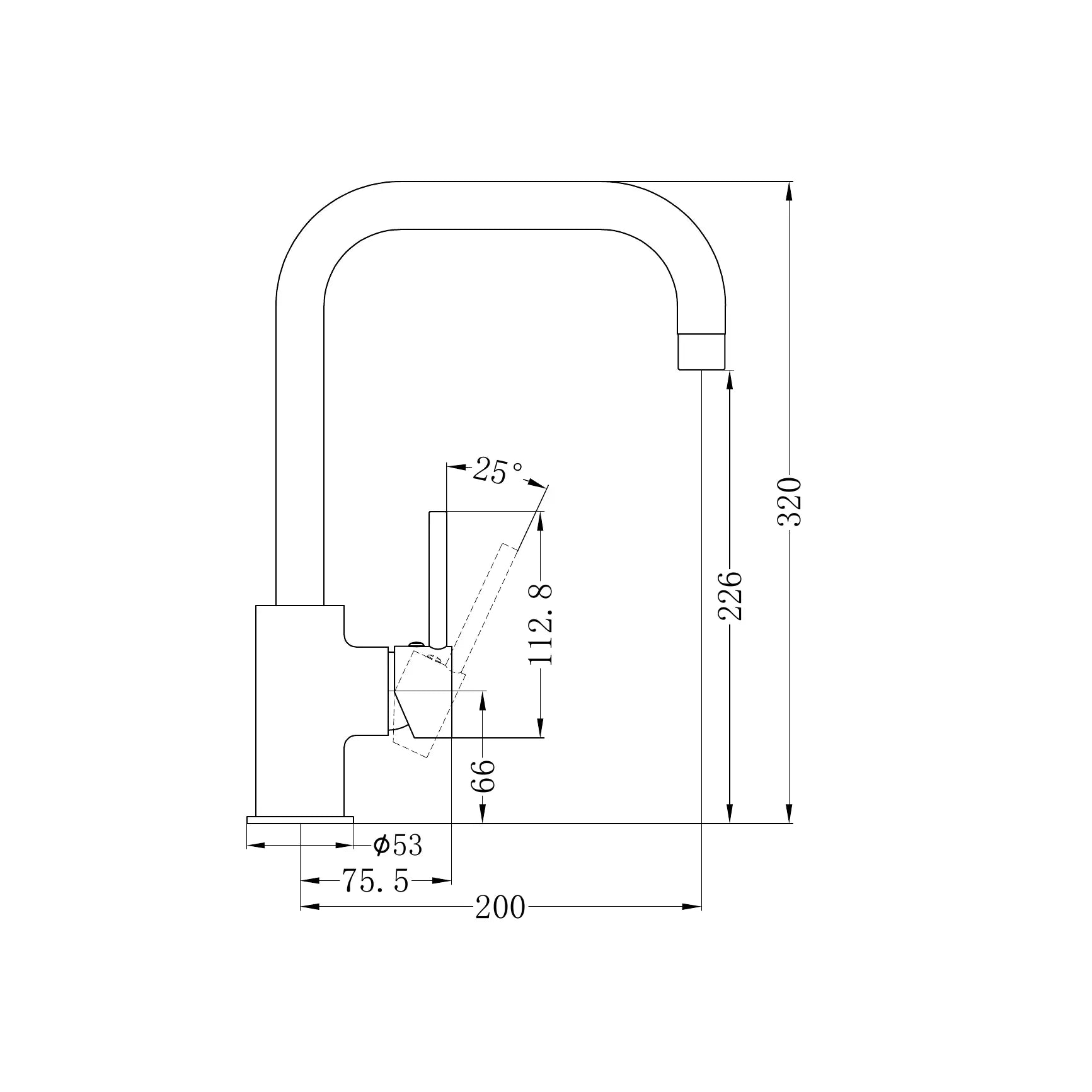 Dolce Kitchen Mixer Square Shape