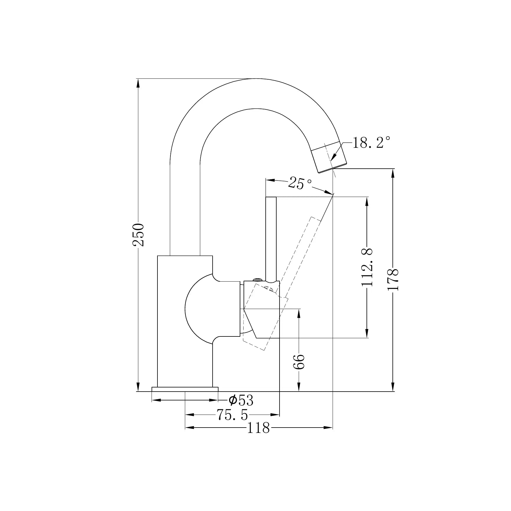 Dolce Swivel Basin Mixer