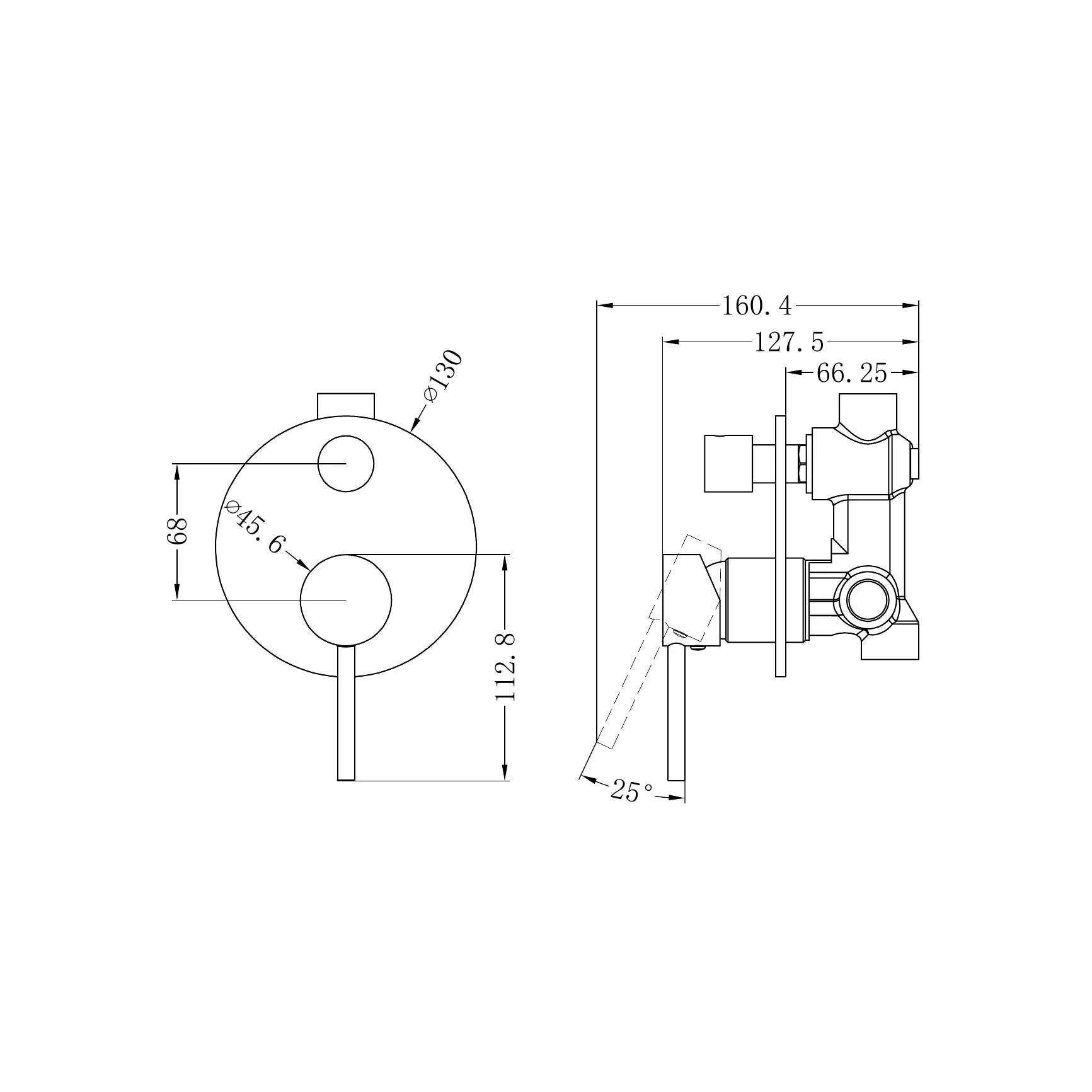 Dolce Shower Mixer With Diverter