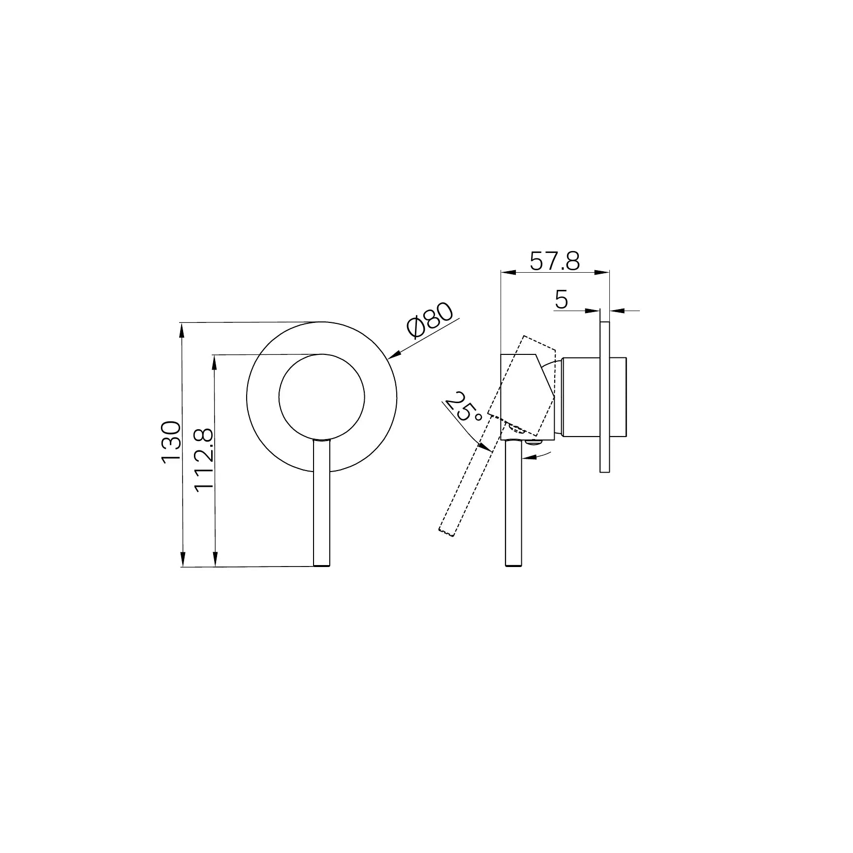 Dolce Shower Mixer Trim Kits Only