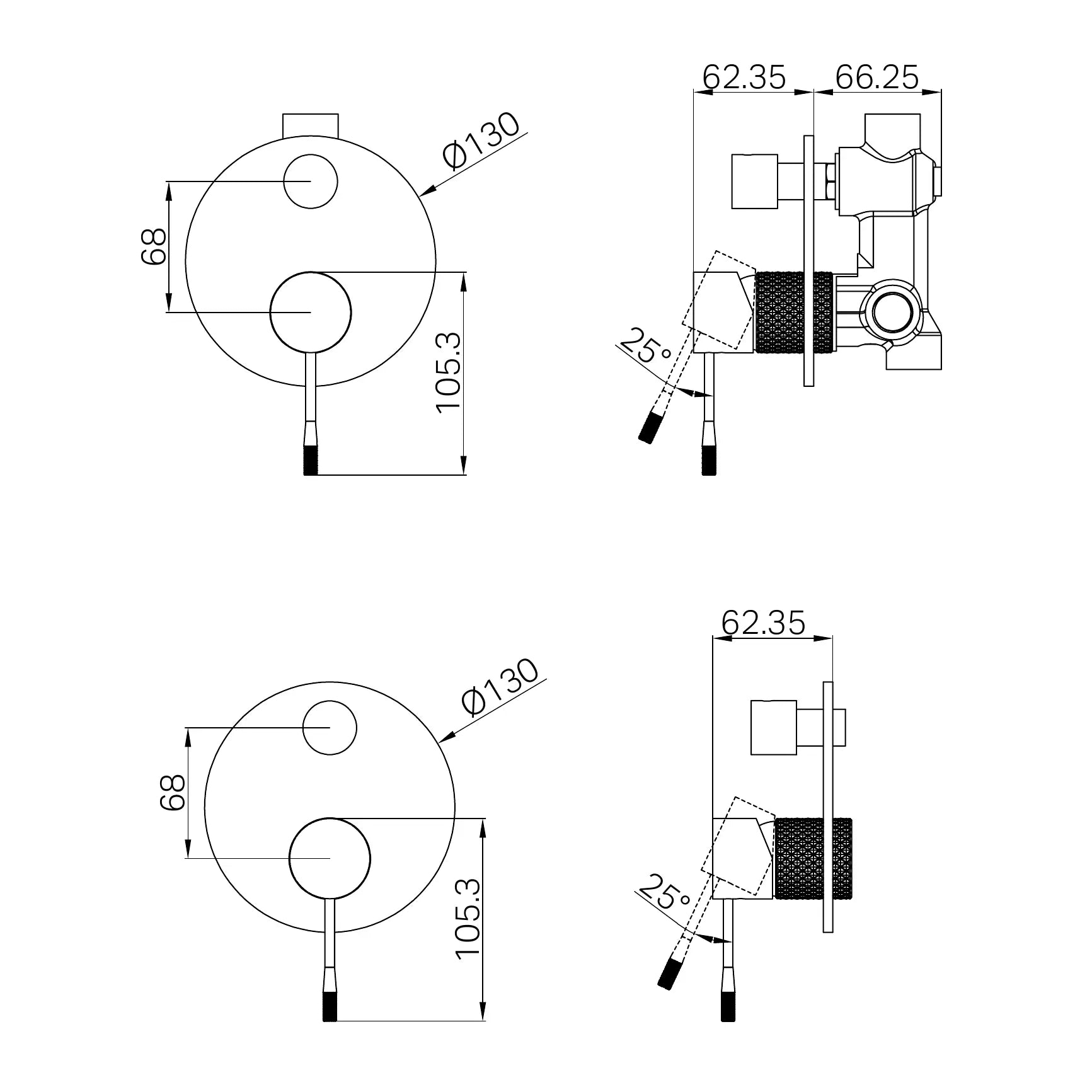 Opal Shower Mixer With Diverter