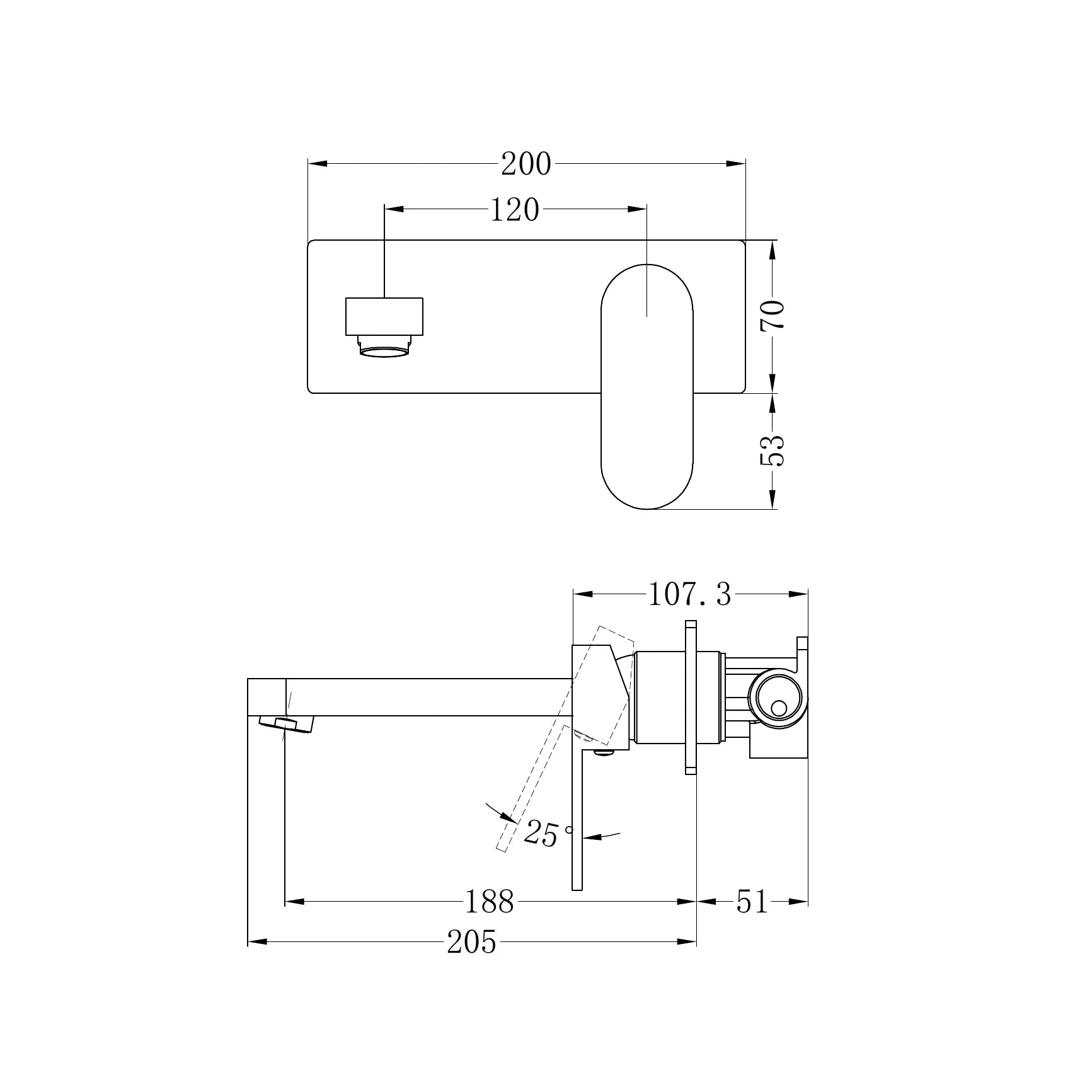 Ecco Wall Basin Mixer